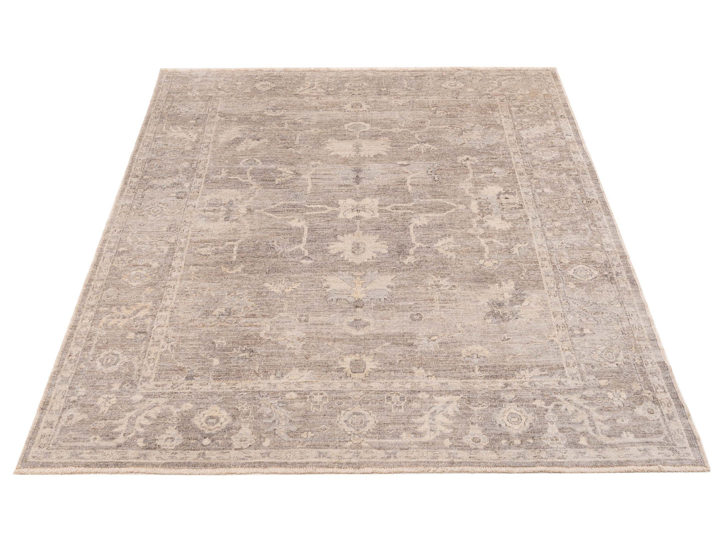 Angora Oushak 153501 Gray Gray 8.3x10 Hand Knotted Rug