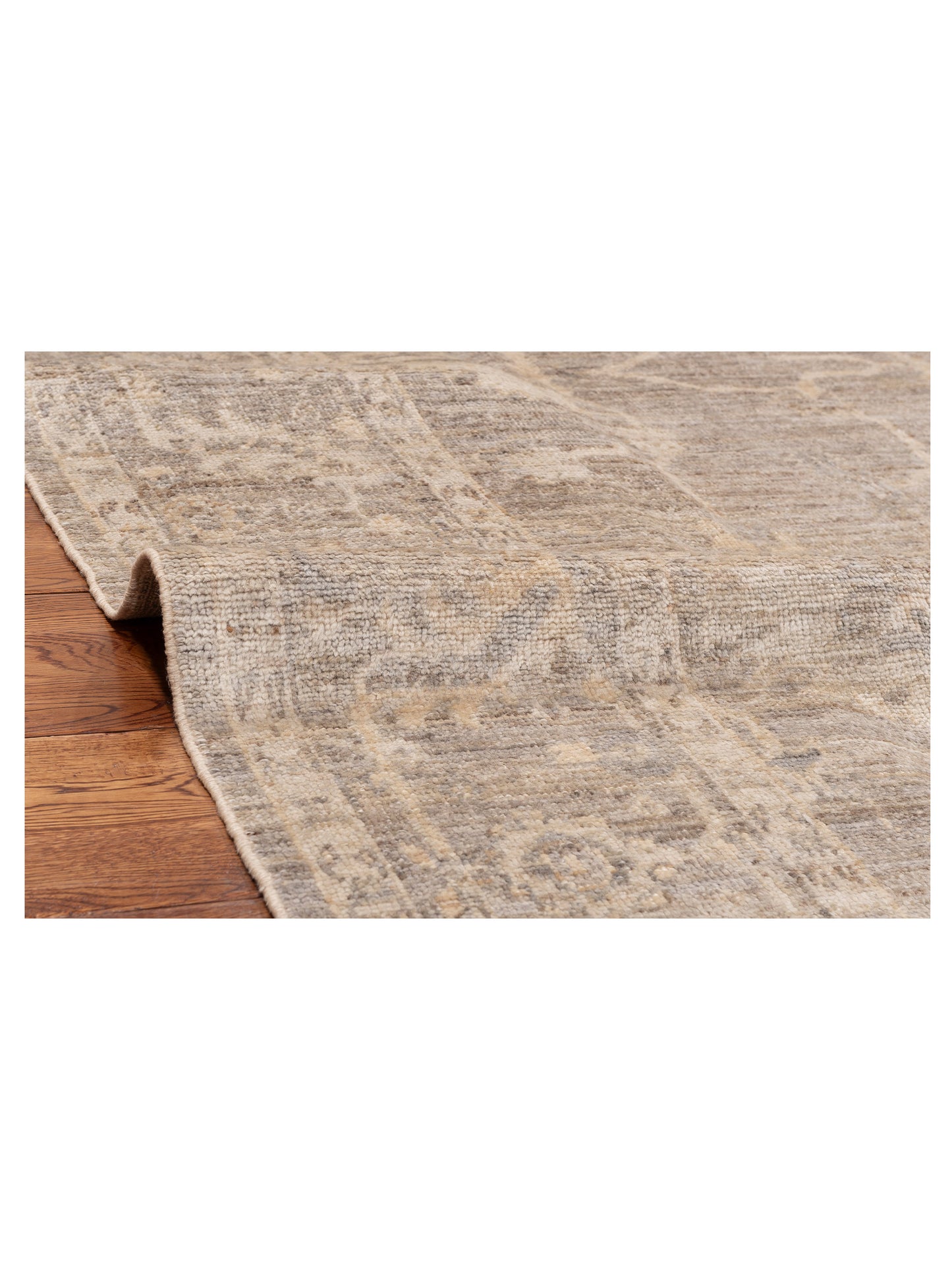 Angora Oushak 153502 Gray Gray 7.10x9.08 Hand Knotted Rug