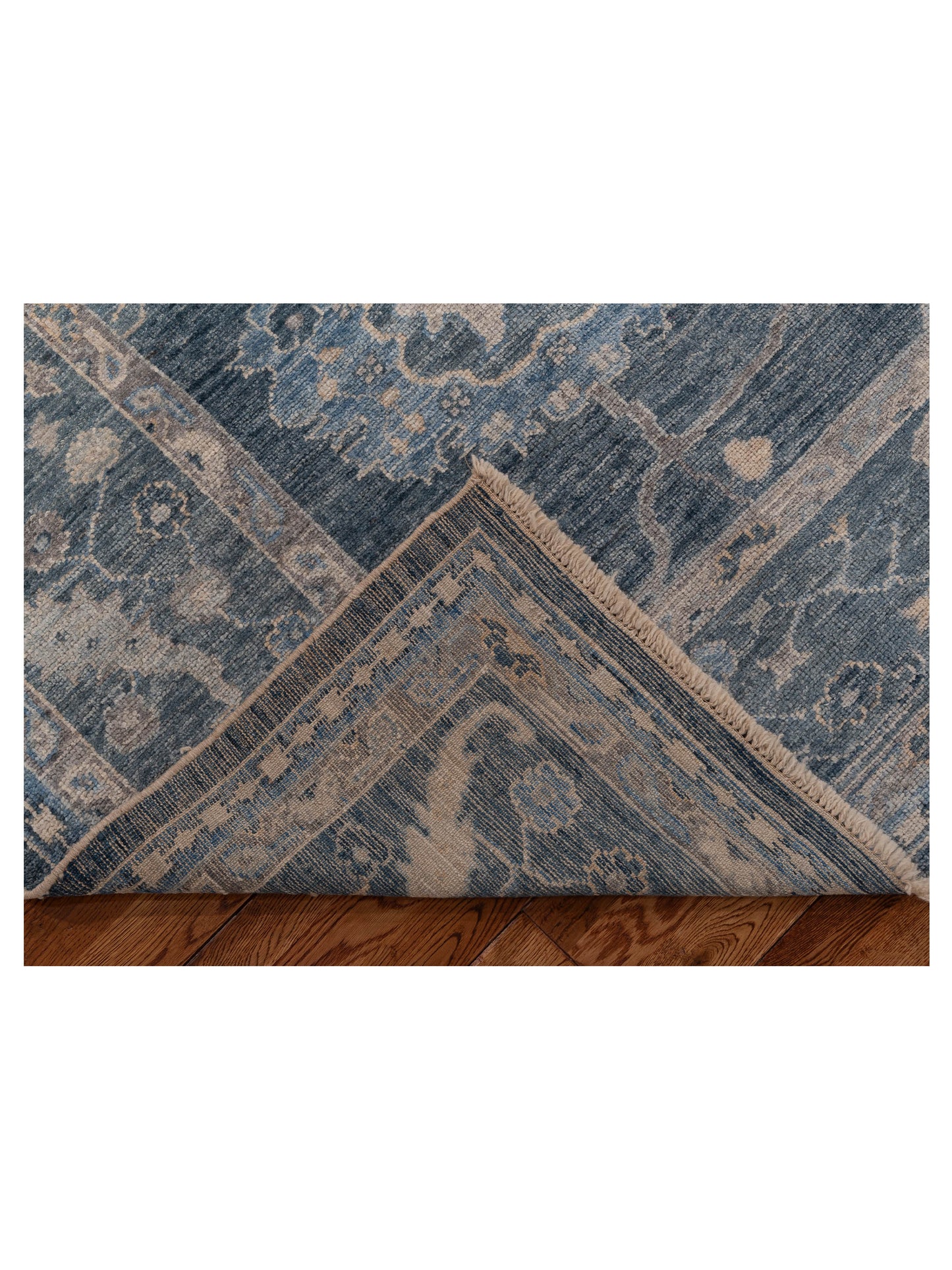 Angora Oushak 153516 Blue Blue 9x10.8 Hand Knotted Rug