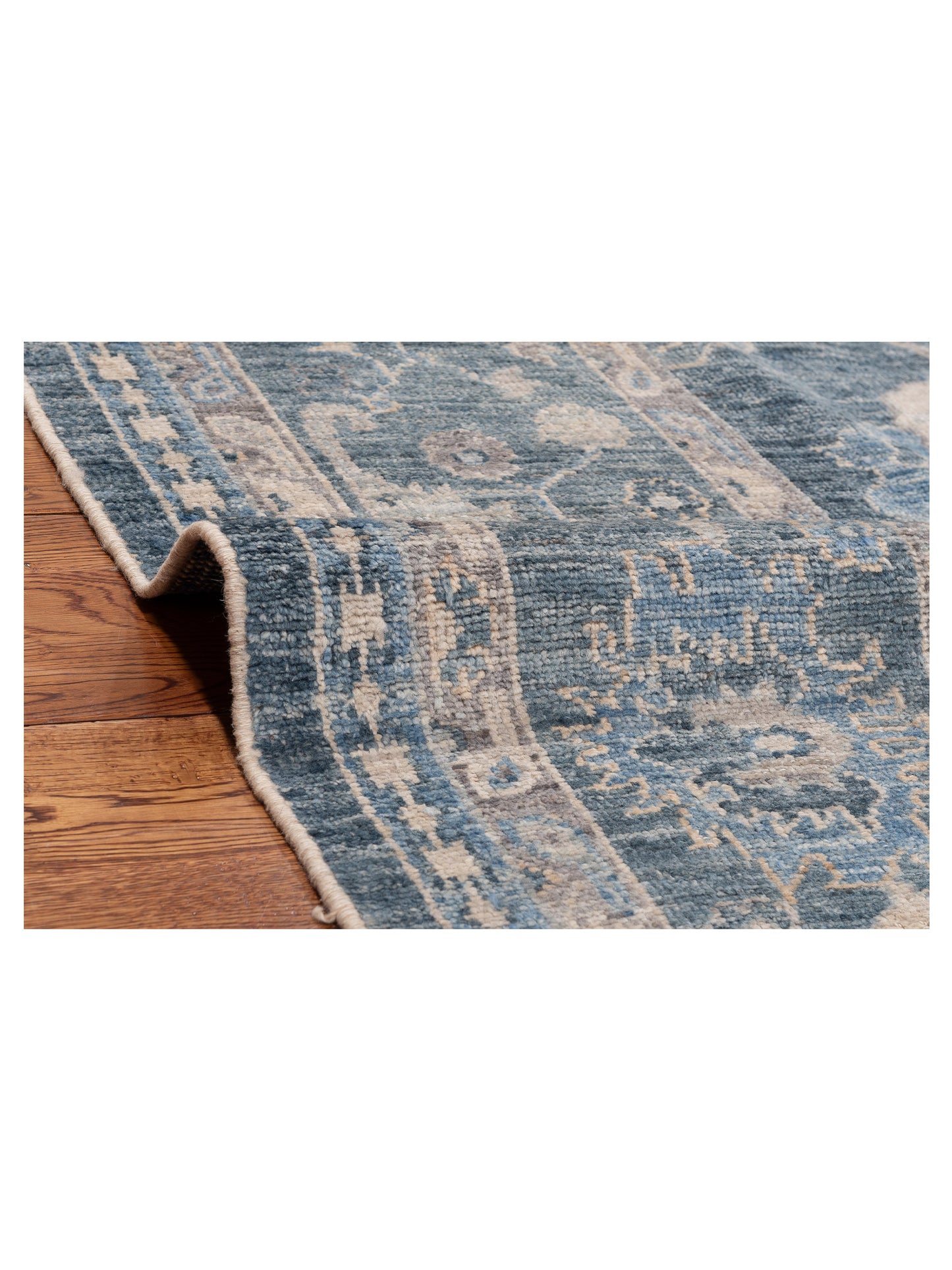 Angora Oushak 153516 Blue Blue 9x10.8 Hand Knotted Rug
