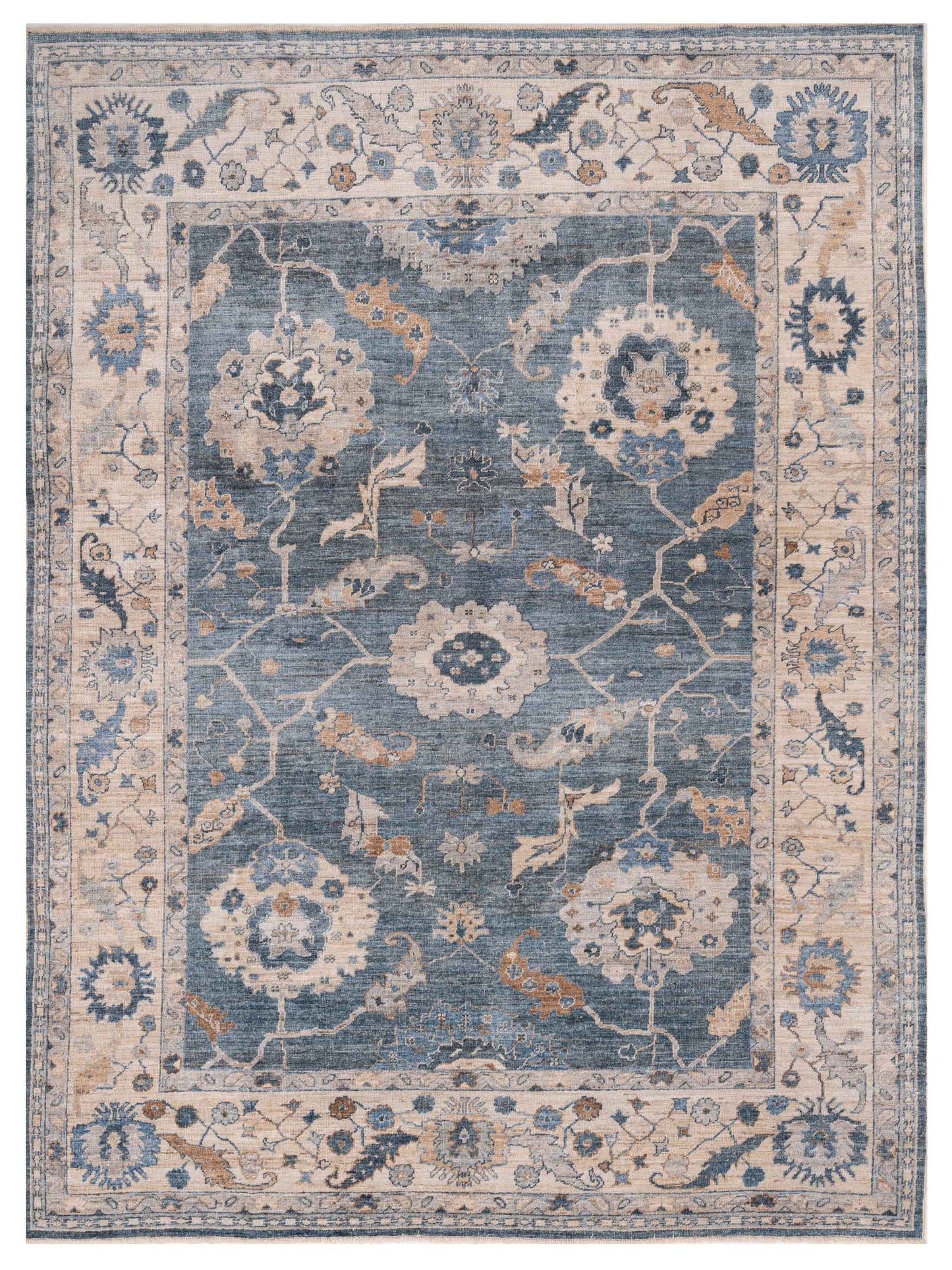 Anadol Angora Oushak Blue Ivory Traditional
