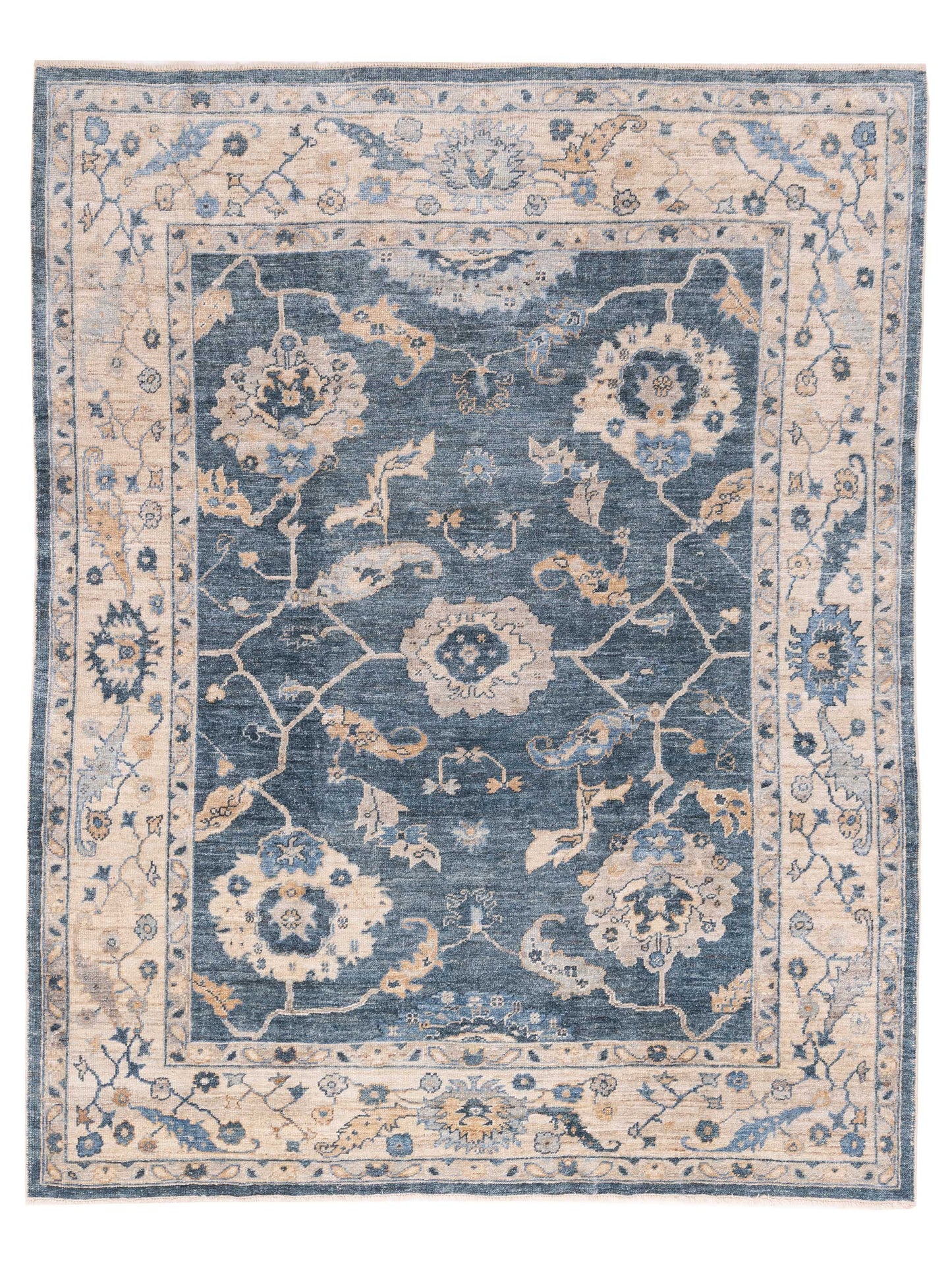 Anadol Angora Oushak Blue Ivory Traditional