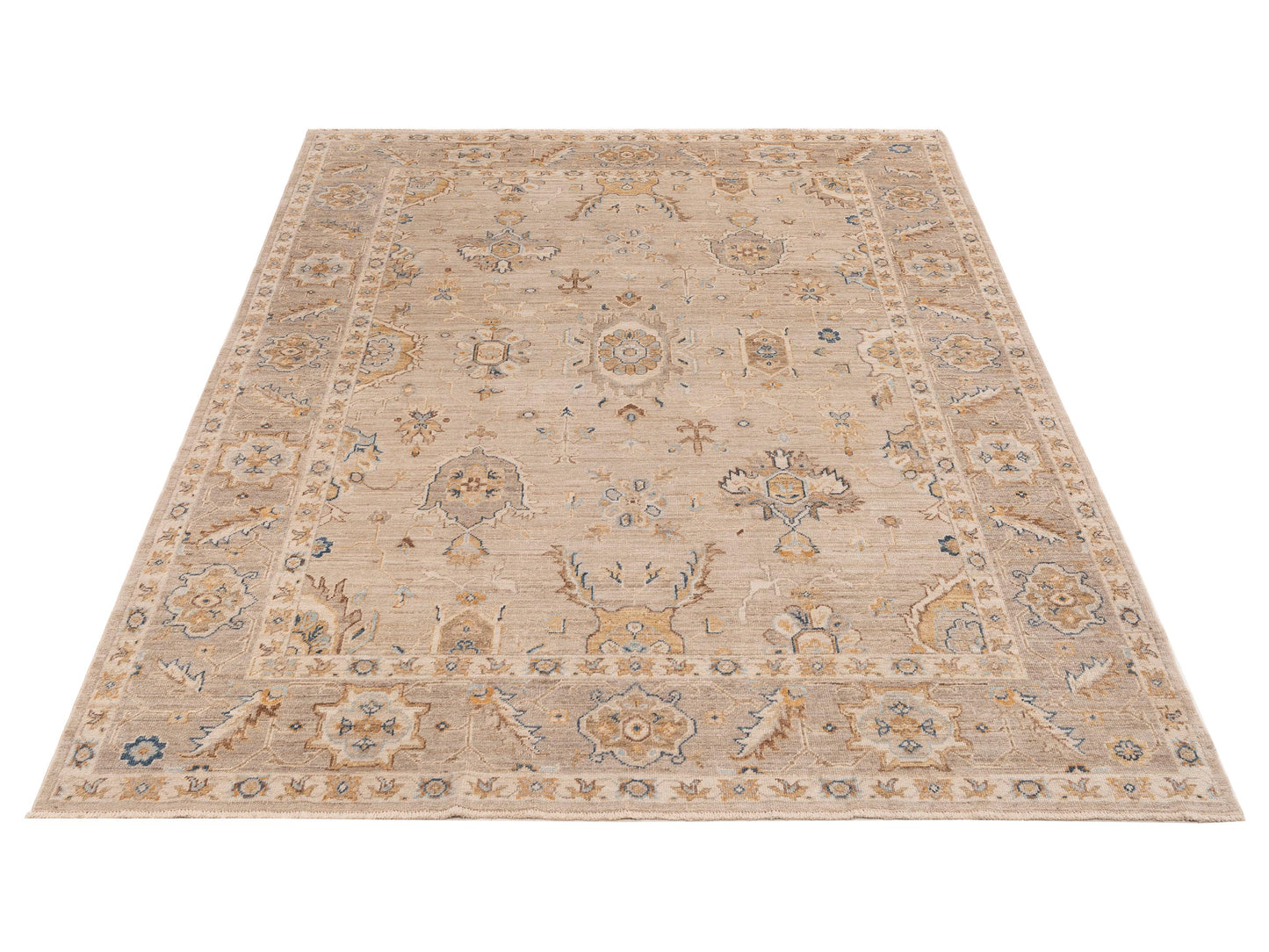 Angora Oushak 153534 Brown Brown 8.10x11.5 Hand Knotted Rug