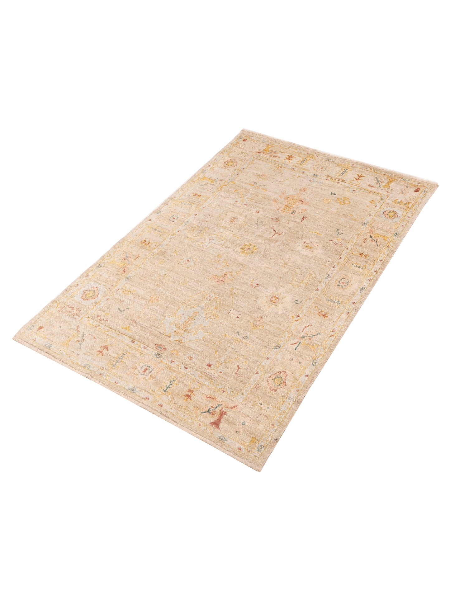 Angora Oushak 153540 Cream Cream 5.1x8.2 Hand Knotted Rug