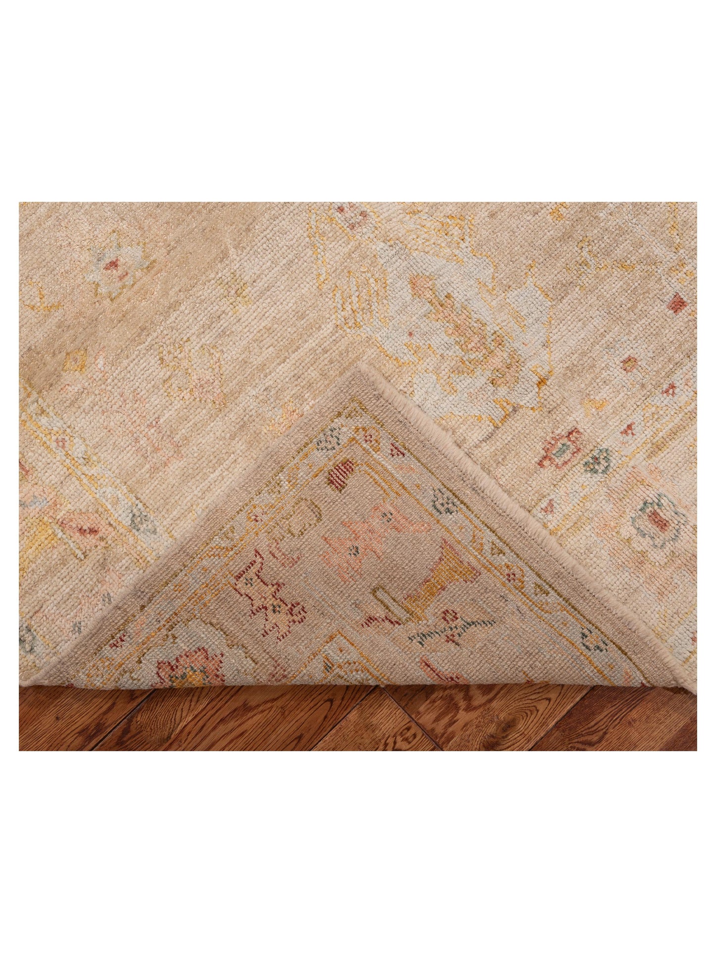 Angora Oushak 153540 Cream Cream 5.1x8.2 Hand Knotted Rug