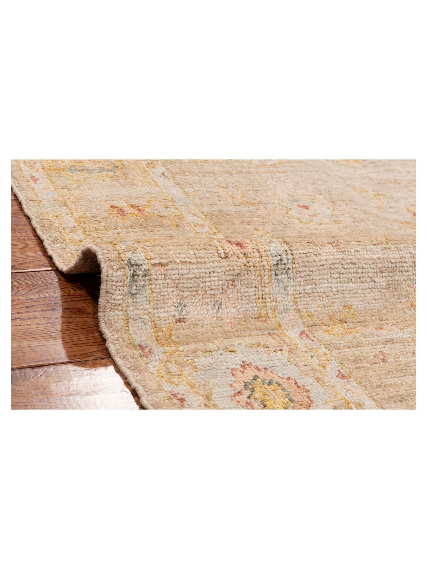 Angora Oushak 153540 Cream Cream 5.1x8.2 Hand Knotted Rug