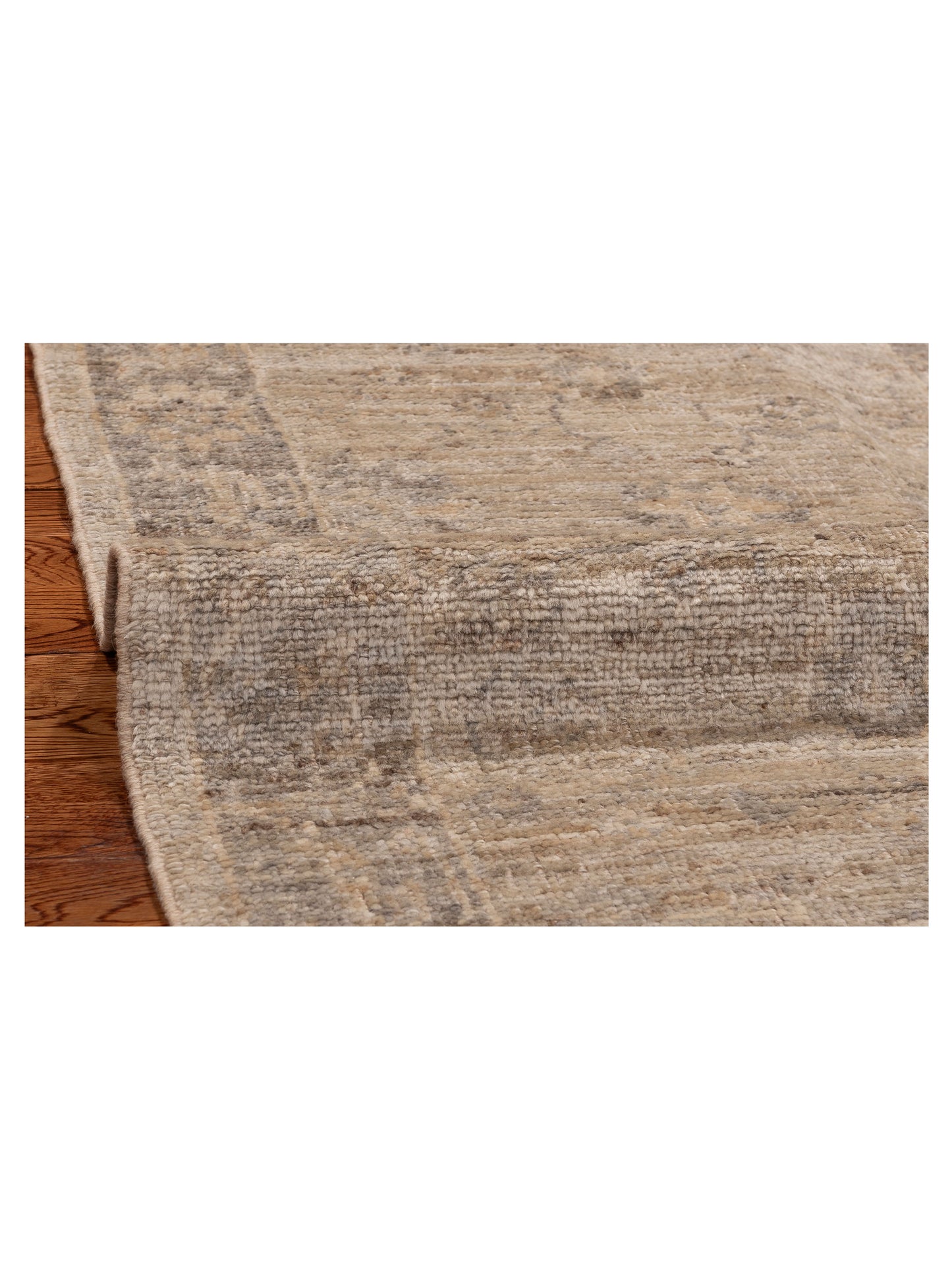 Angora Oushak 153548 Silver Gray 2.5x9.11 Hand Knotted Rug