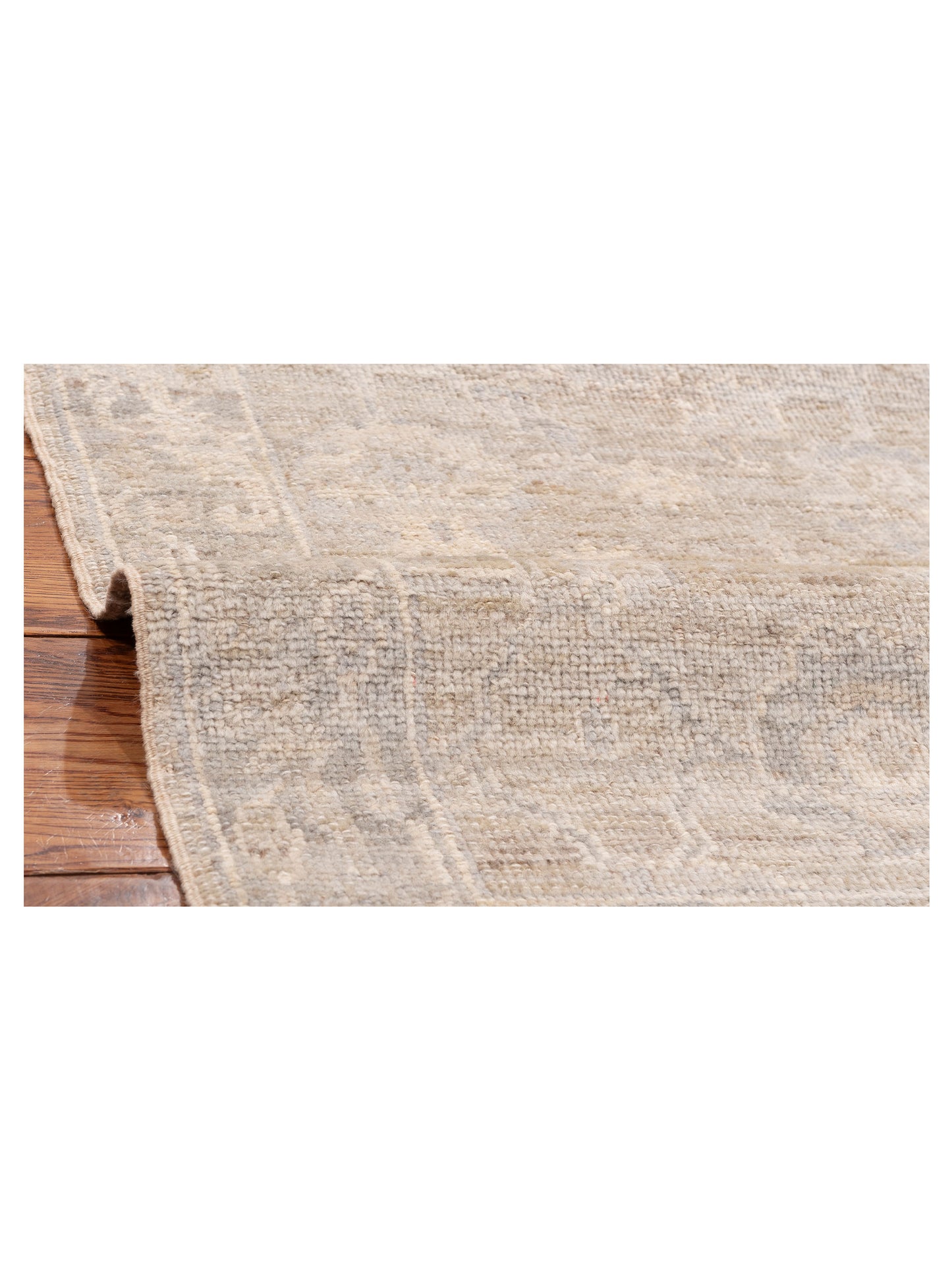 Angora Oushak 153551 Brown Gray 2.8x11.4 Hand Knotted Rug