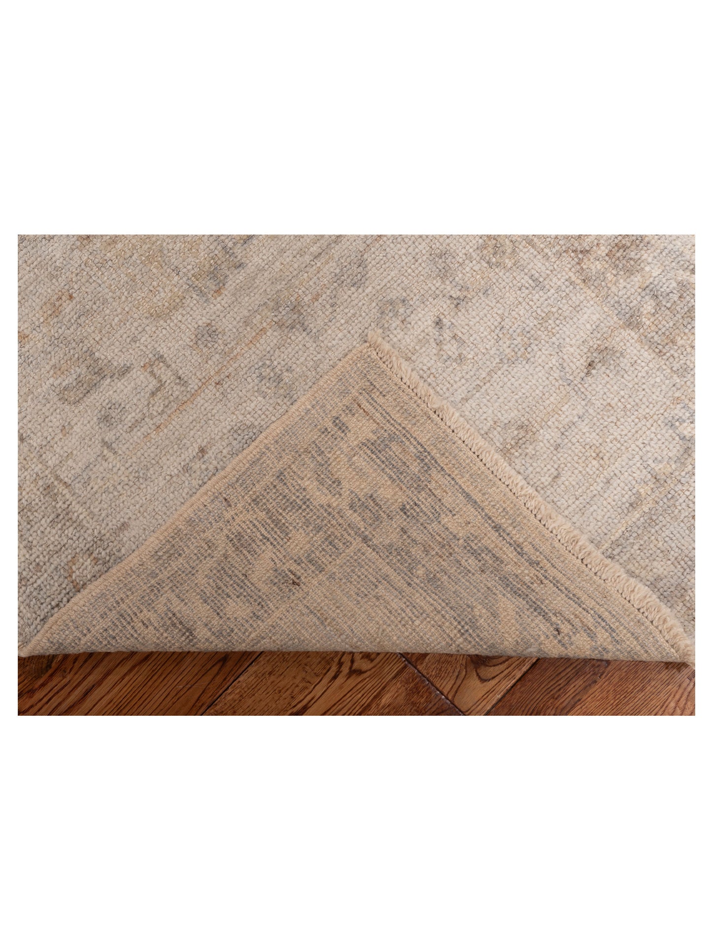Angora Oushak 153552 Silver Gray 2.8x12.4 Hand Knotted Rug