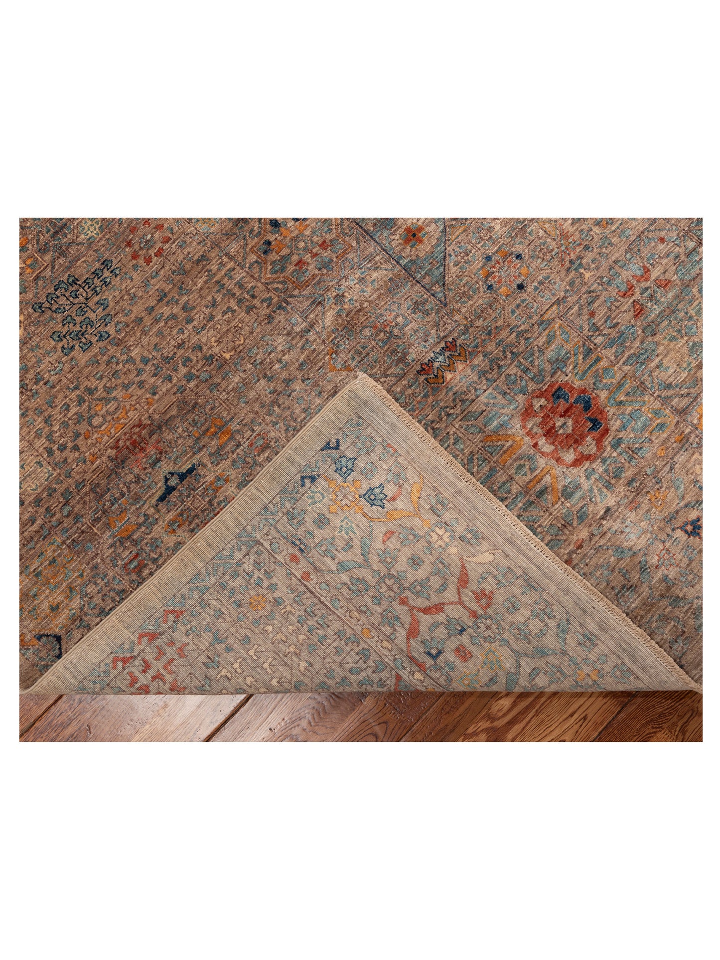 Super Mamluk 153571 Brown Brown 9x11.11 Hand Knotted Rug