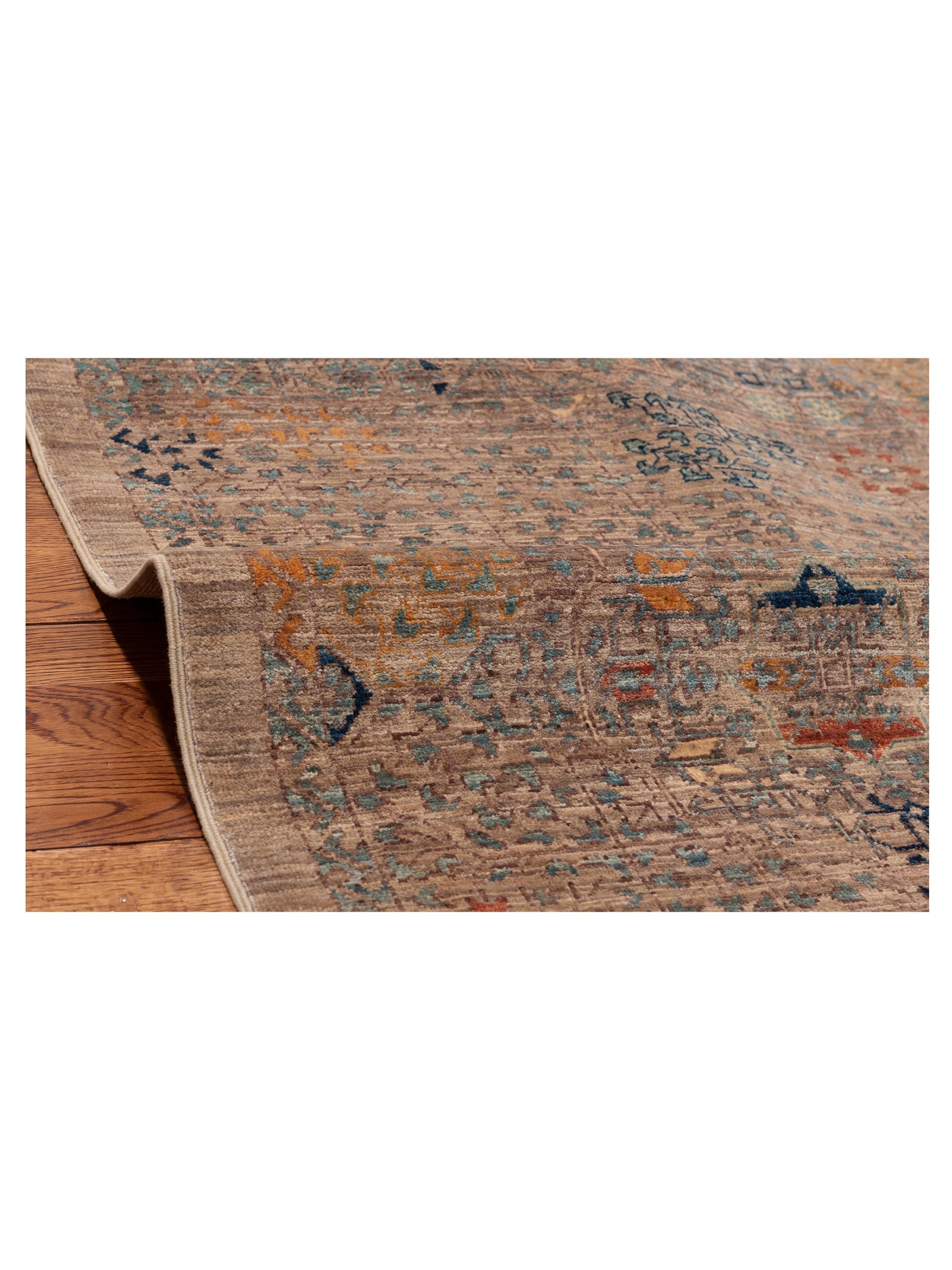 Super Mamluk 153571 Brown Brown 9x11.11 Hand Knotted Rug