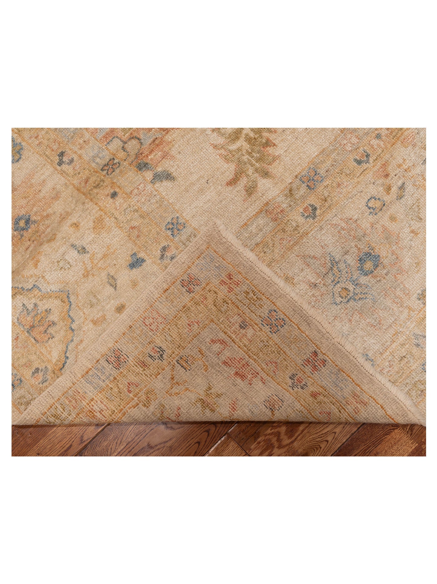 Angora Oushak 153607 Cream Cream 12.2x18 Hand Knotted Rug