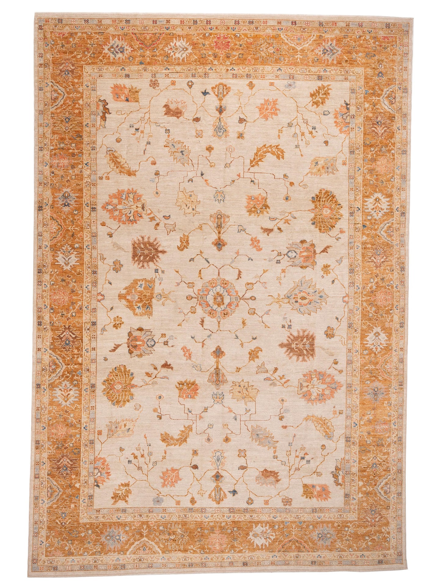 Anadol Angora Oushak Ivory Orange Traditional