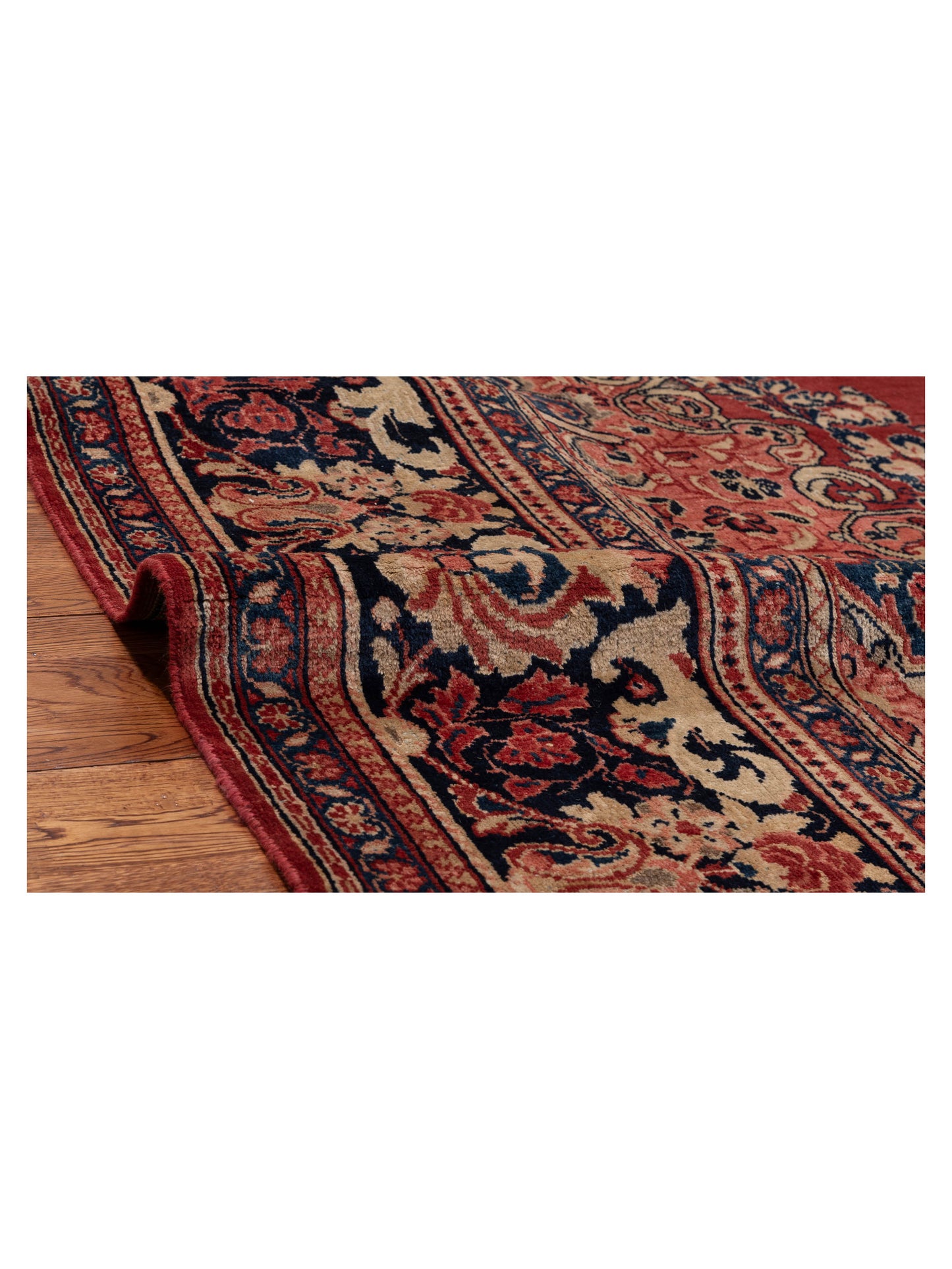 Antique Heirloom 153612 Red Navy 10.7x13.7 Hand Knotted Rug