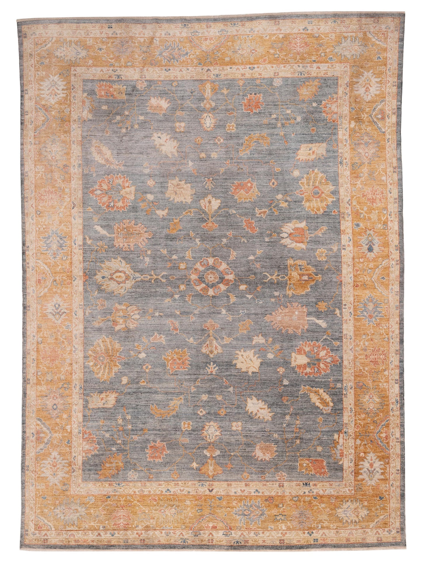 Anadol Angora Oushak Blue Gold Traditional