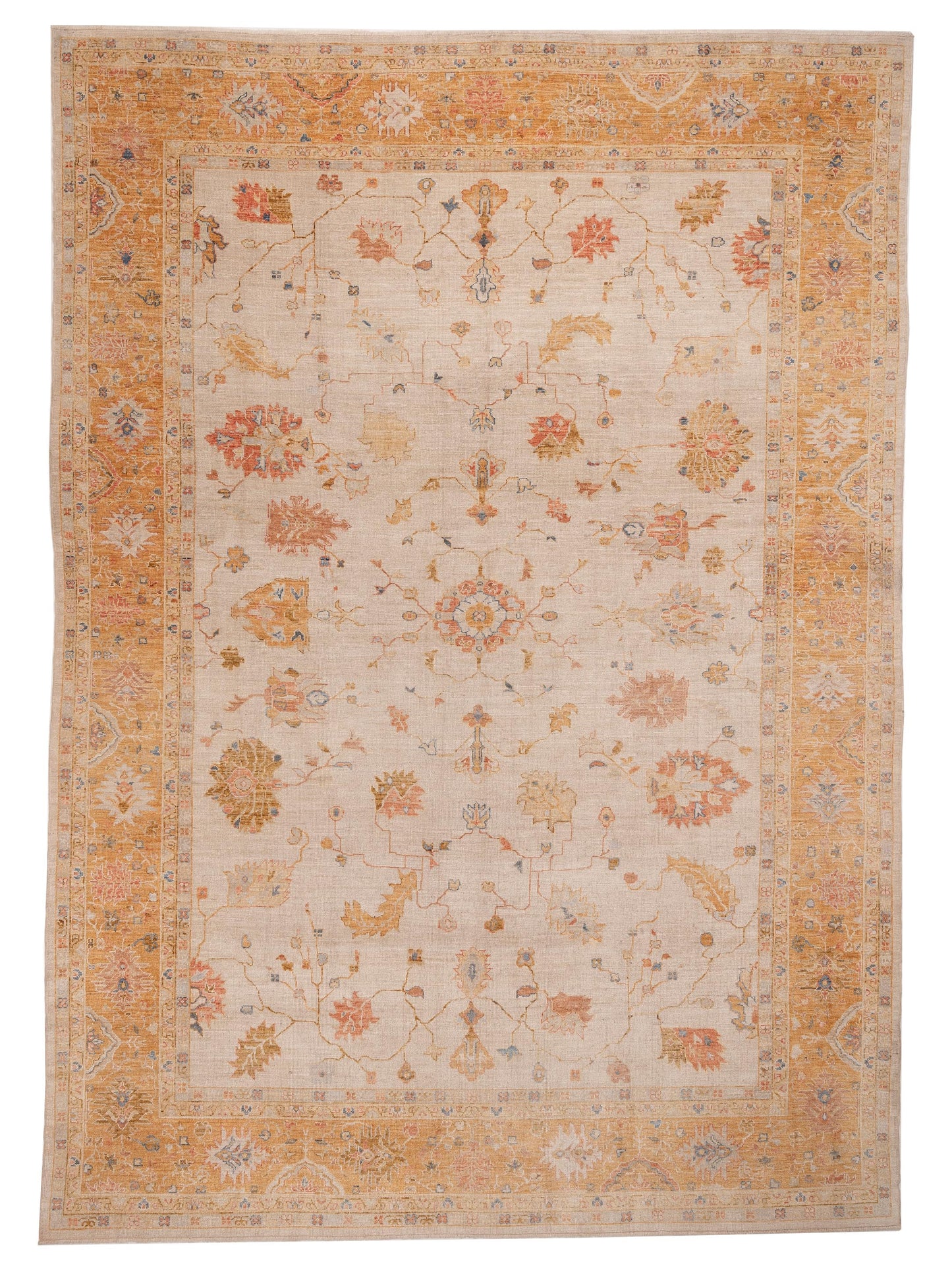 Anadol Angora Oushak Ivory Orange Traditional