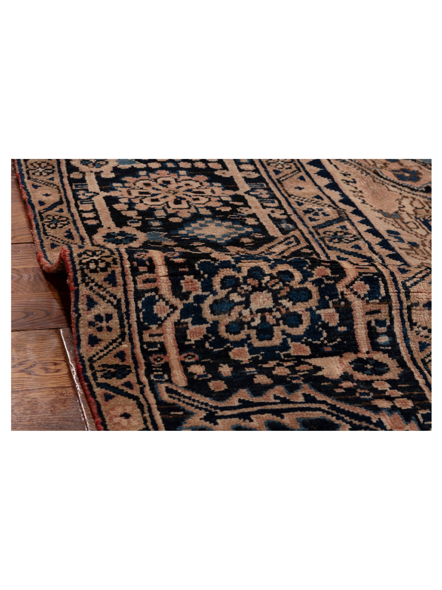 Antique Heirloom 153625 Brown Navy 9.4x12.9 Hand Knotted Rug