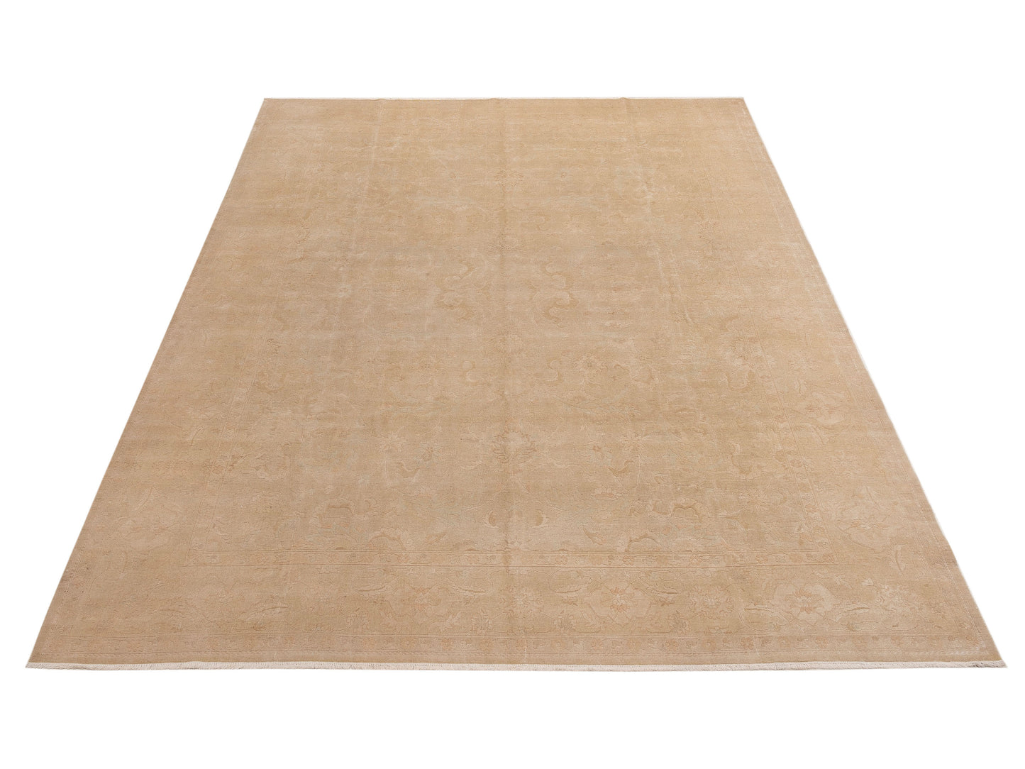 Vintage 153629 Cream Cream 10.2x14.2 Hand Knotted Rug