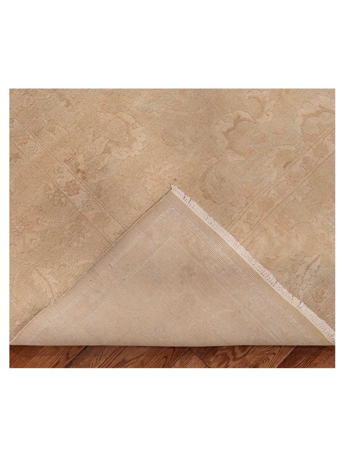 Vintage 153629 Cream Cream 10.2x14.2 Hand Knotted Rug