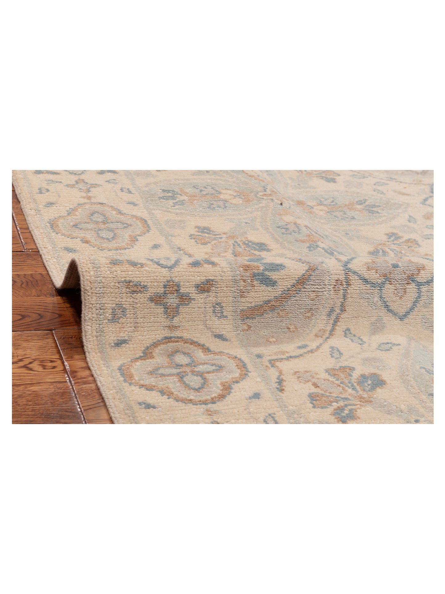 Andalusia 153640 Ivory Blue 8x9.9 Hand Knotted Rug