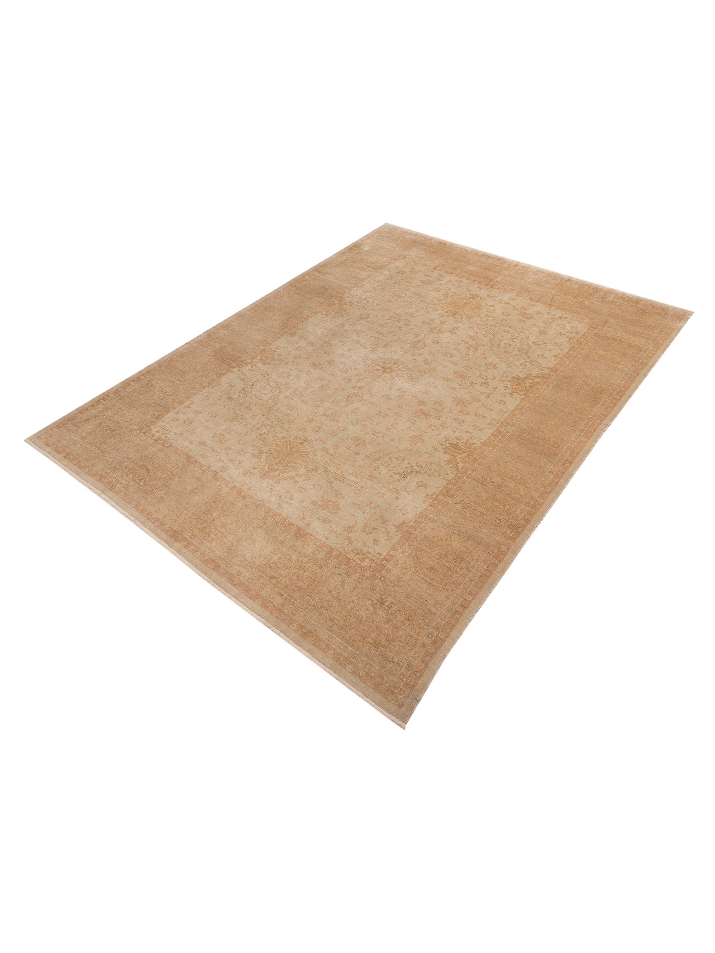 Yasemin Melis Ivory Gold 10.3x13.7 Hand Knotted Rug