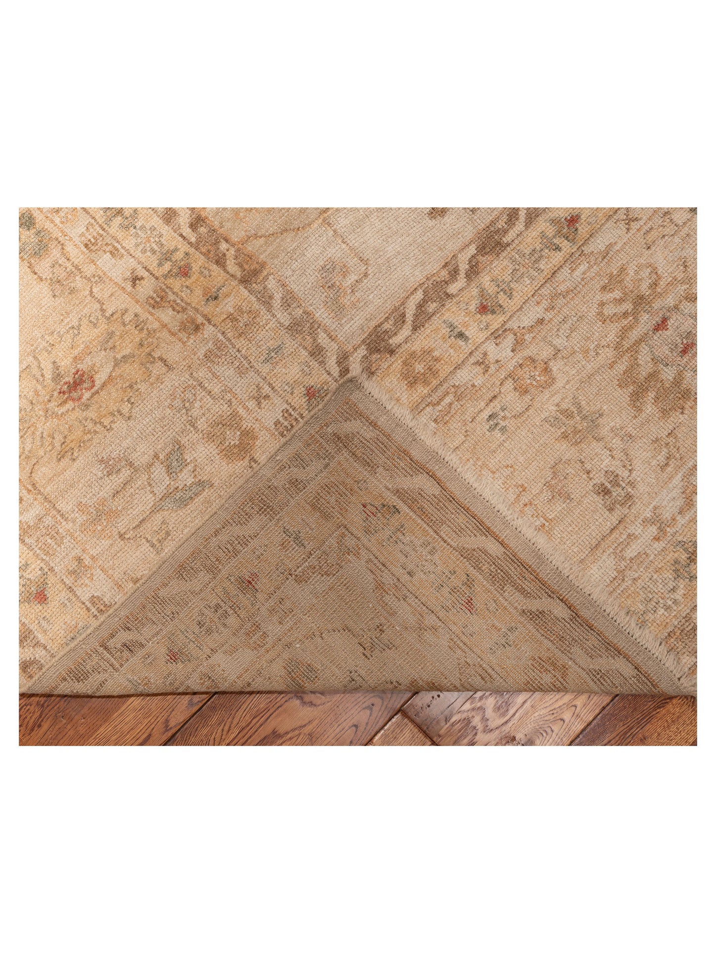 Angora Oushak 153645 Silver Gold 12.9x17.9 Hand Knotted Rug