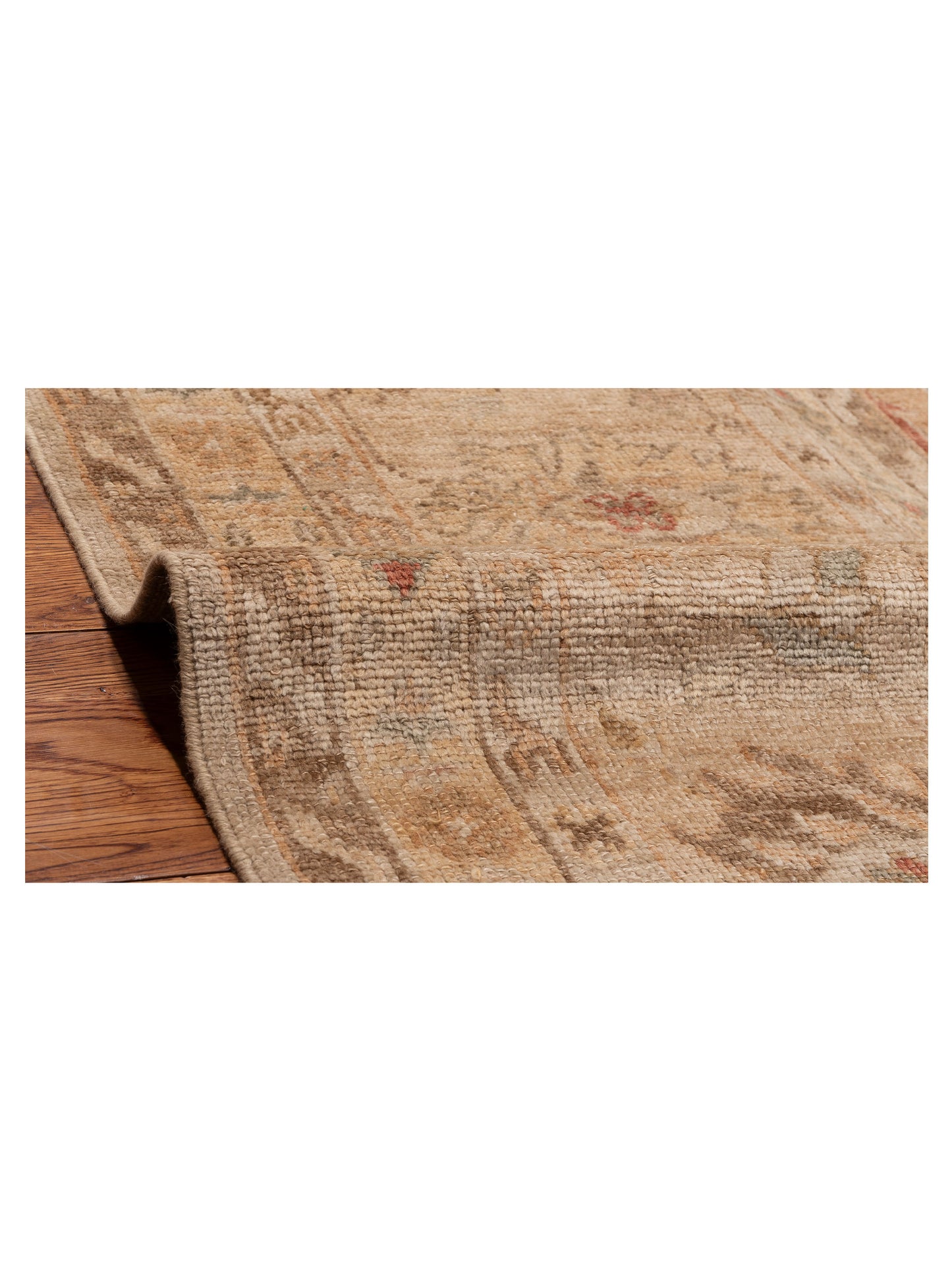 Angora Oushak 153645 Silver Gold 12.9x17.9 Hand Knotted Rug