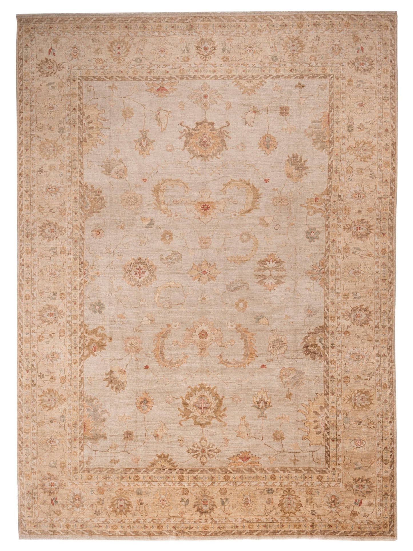 Anadol Angora Oushak Silver Gold Traditional