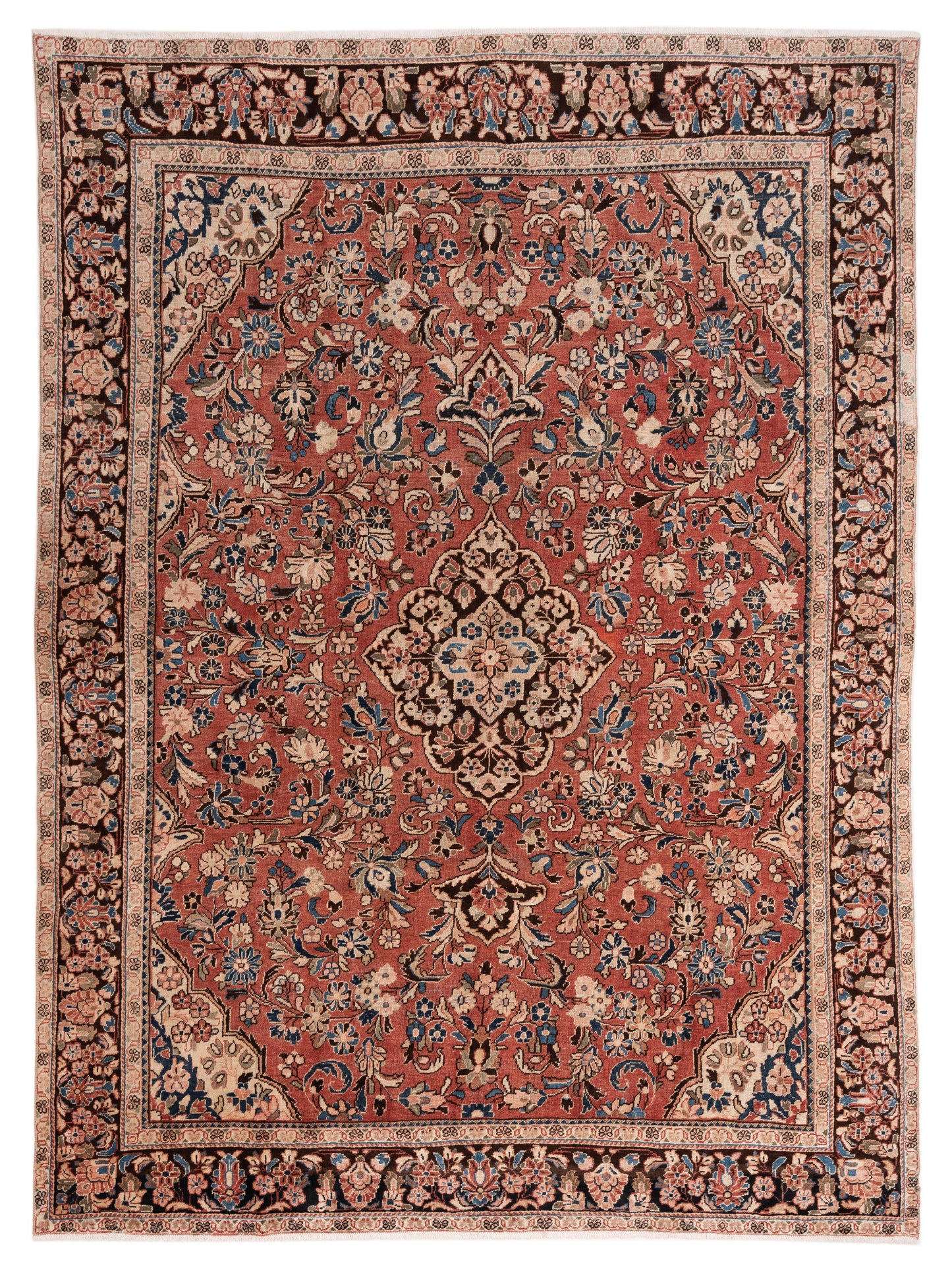Pasha Antique Heirloom Rust Brown Traditional