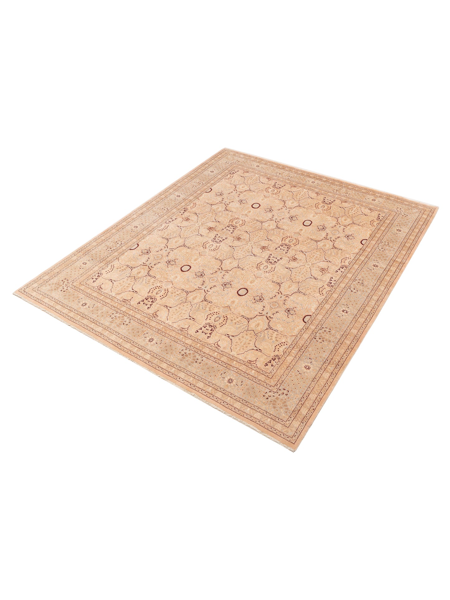 Haji Jalili 153653 Pink Silver 8.3x10.1 Hand Knotted Rug