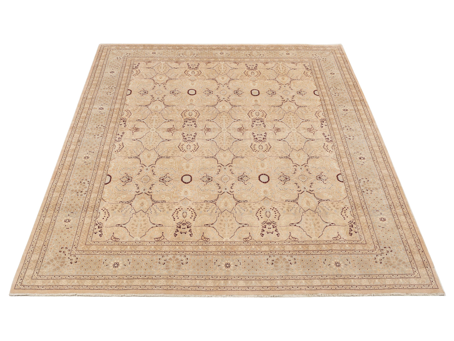 Haji Jalili 153653 Pink Silver 8.3x10.1 Hand Knotted Rug