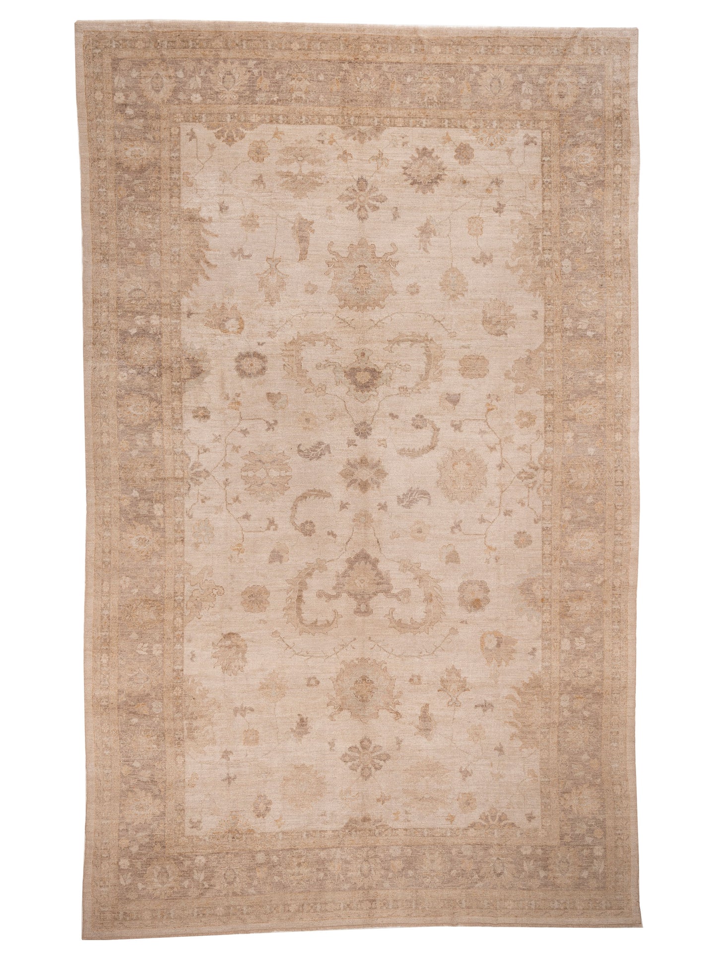 Anadol Angora Oushak Beige Brown Traditional