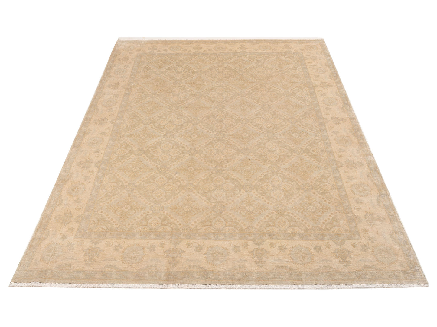Stella 153659 Green Ivory 9.2x12 Hand Knotted Rug