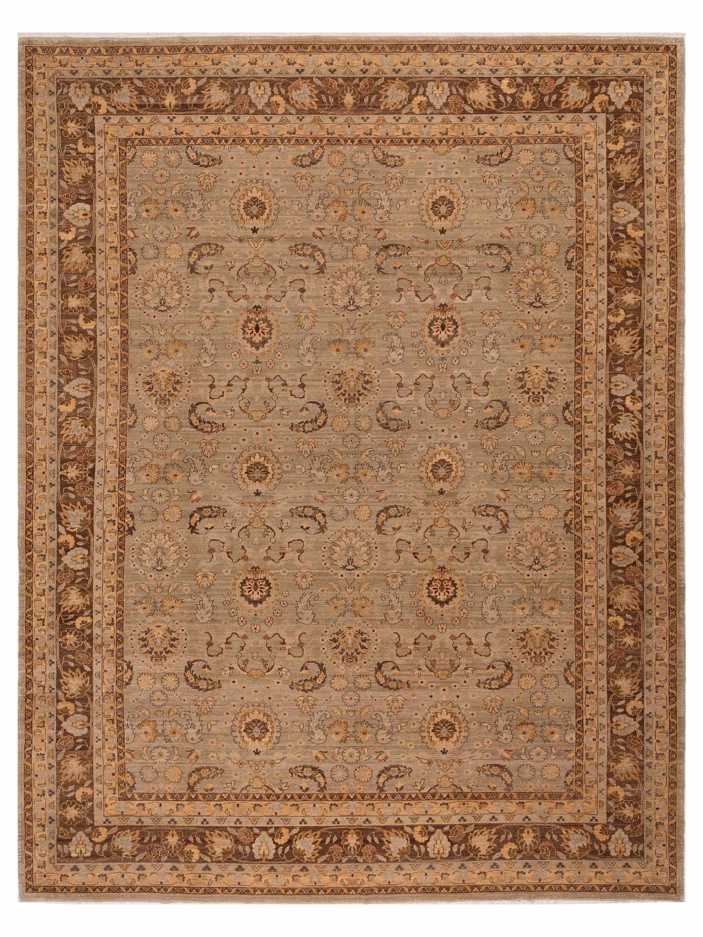 Pasha Karya Green Brown Traditional