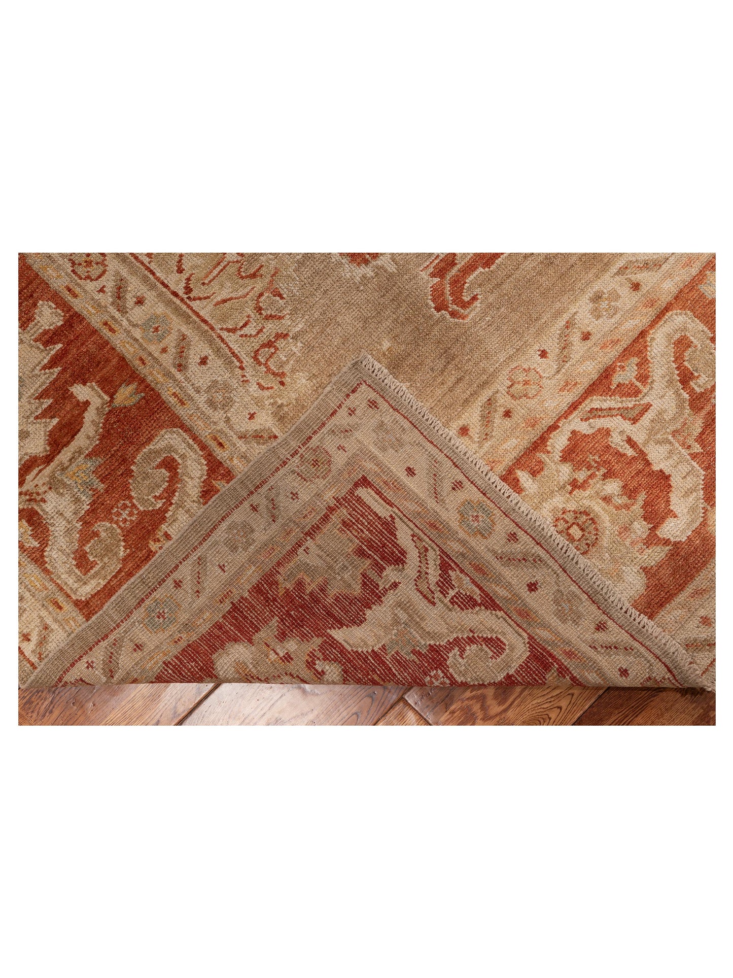 Angora Oushak 153698 Brown Rust 9.2x11.8 Hand Knotted Rug