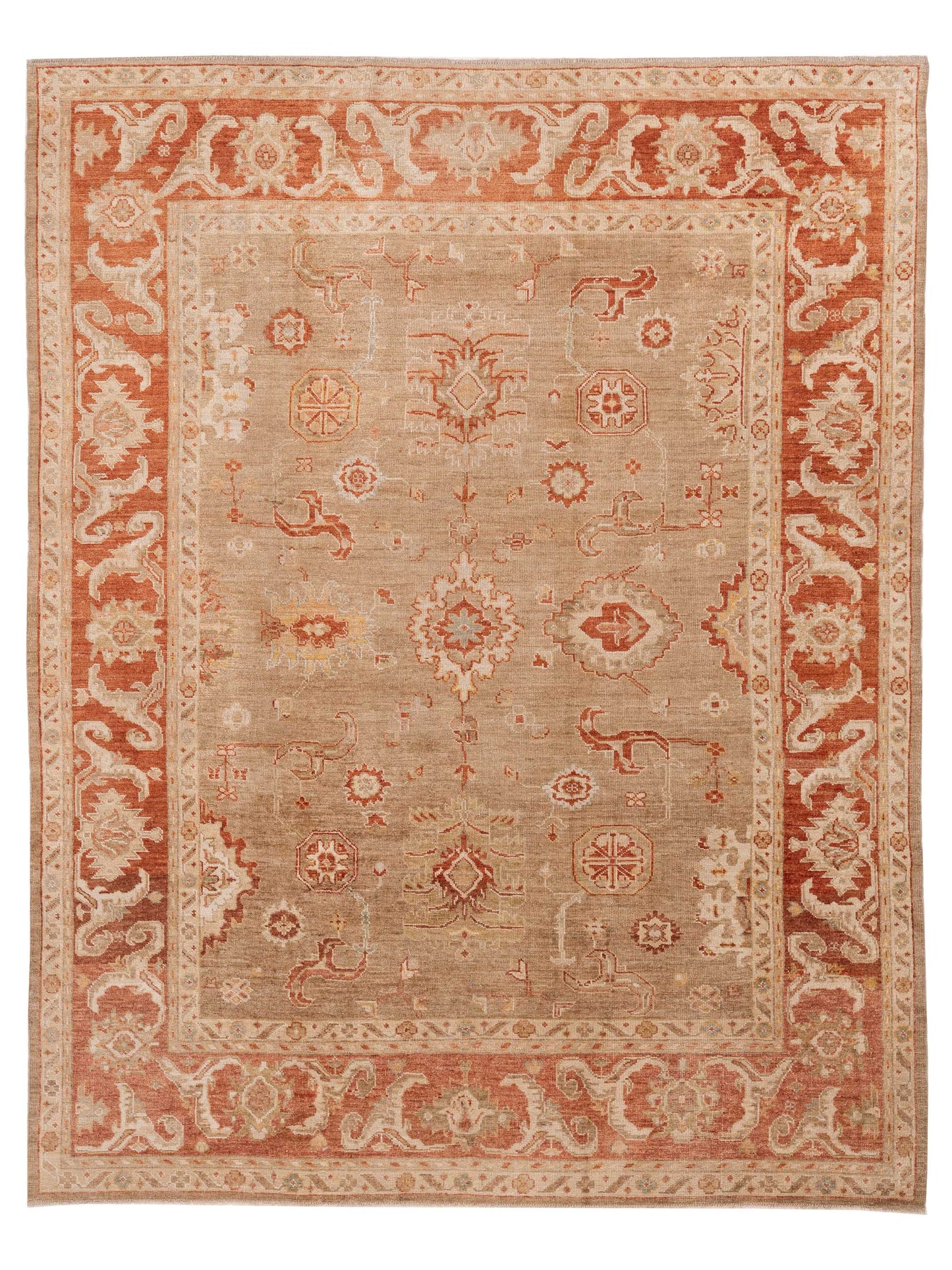 Anadol Angora Oushak Brown Rust Traditional