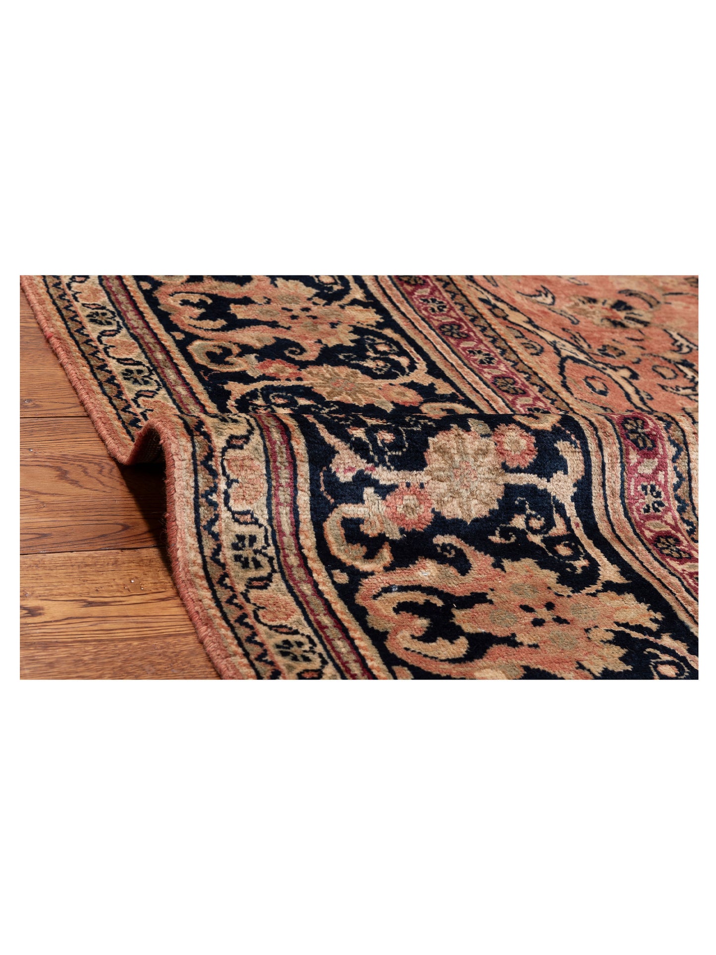 Antique Heirloom 153721 Pink Navy 10.2x13.3 Hand Knotted Rug