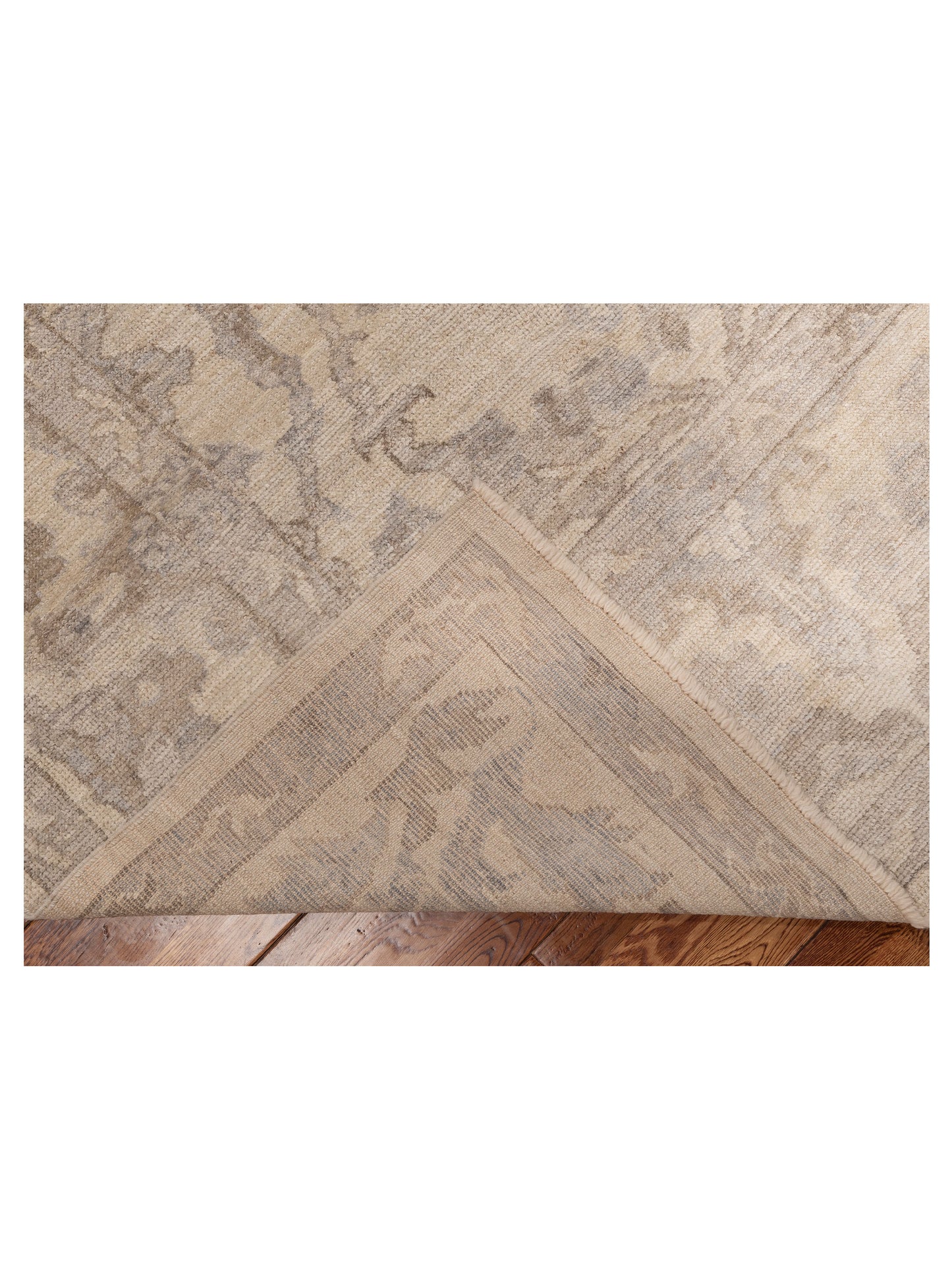 Angora Oushak 153728 Ivory Ivory 9.3x12.11 Hand Knotted Rug