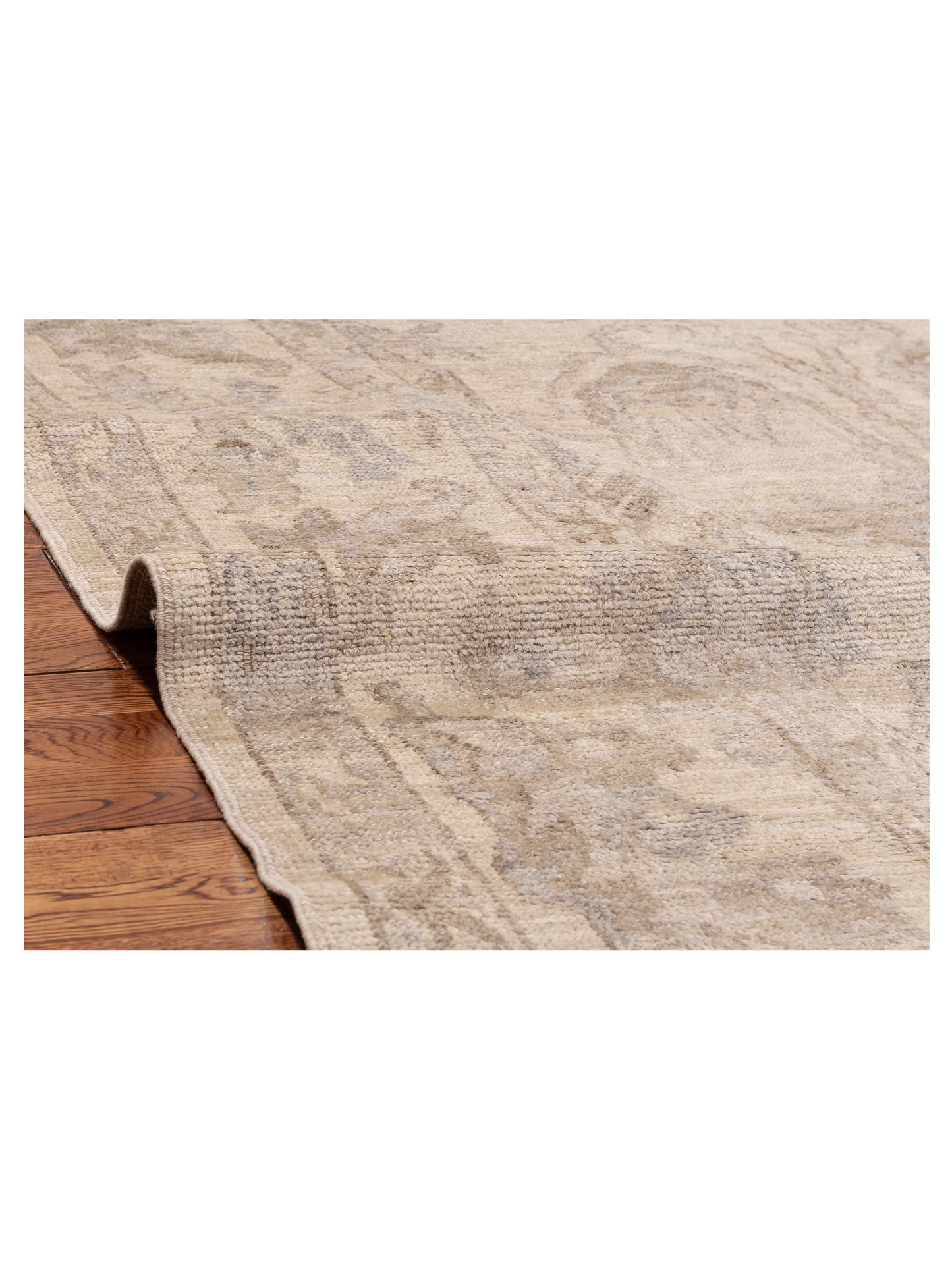 Angora Oushak 153728 Ivory Ivory 9.3x12.11 Hand Knotted Rug