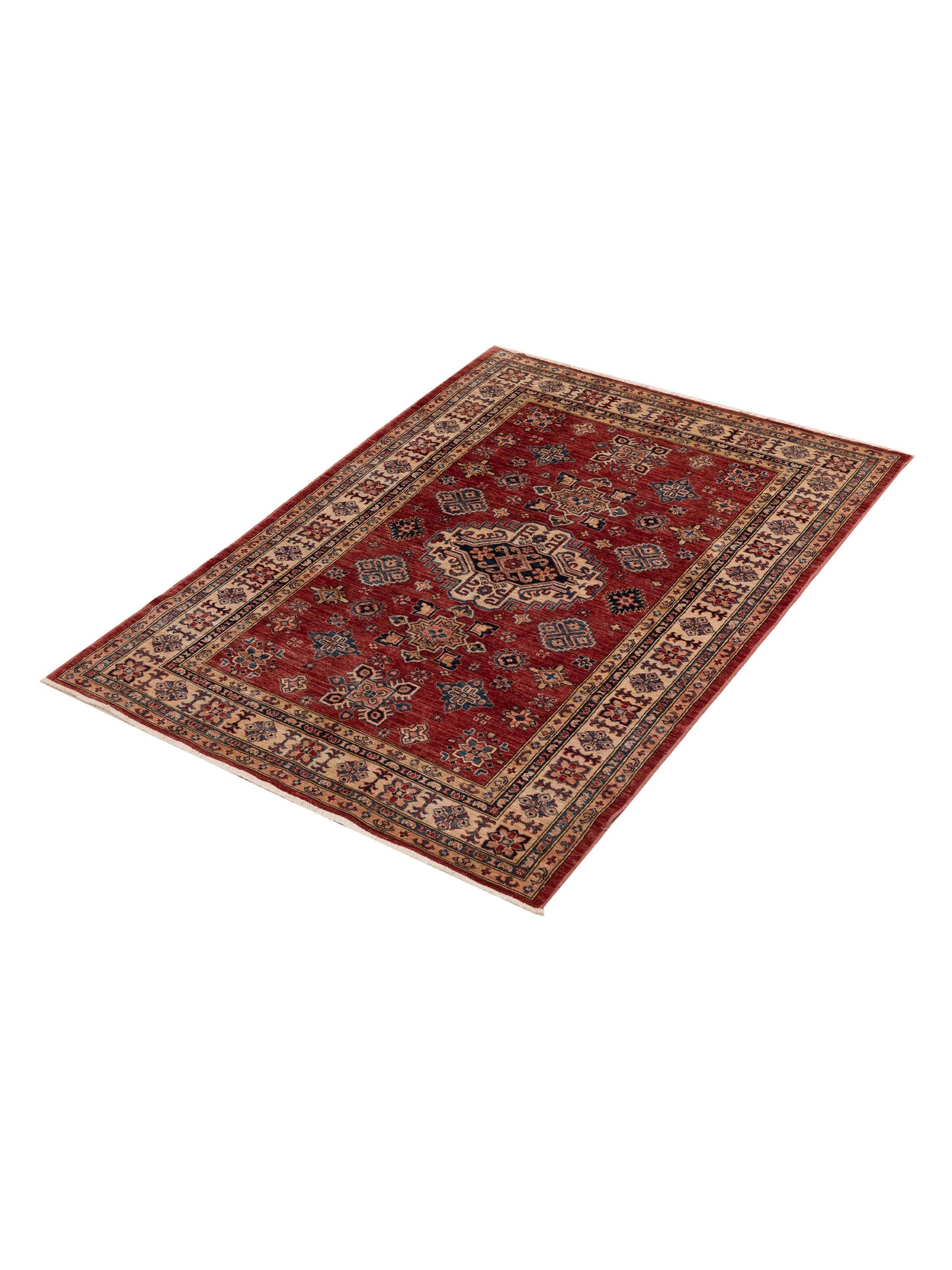Kars 153732 Red Ivory 4.11x6.8 Hand Knotted Rug