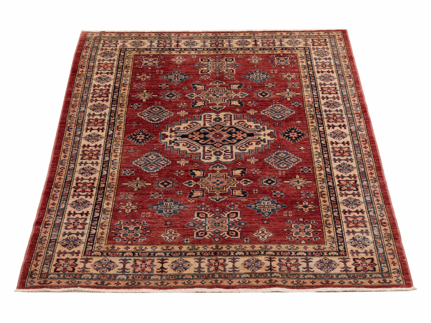 Kars 153732 Red Ivory 4.11x6.8 Hand Knotted Rug