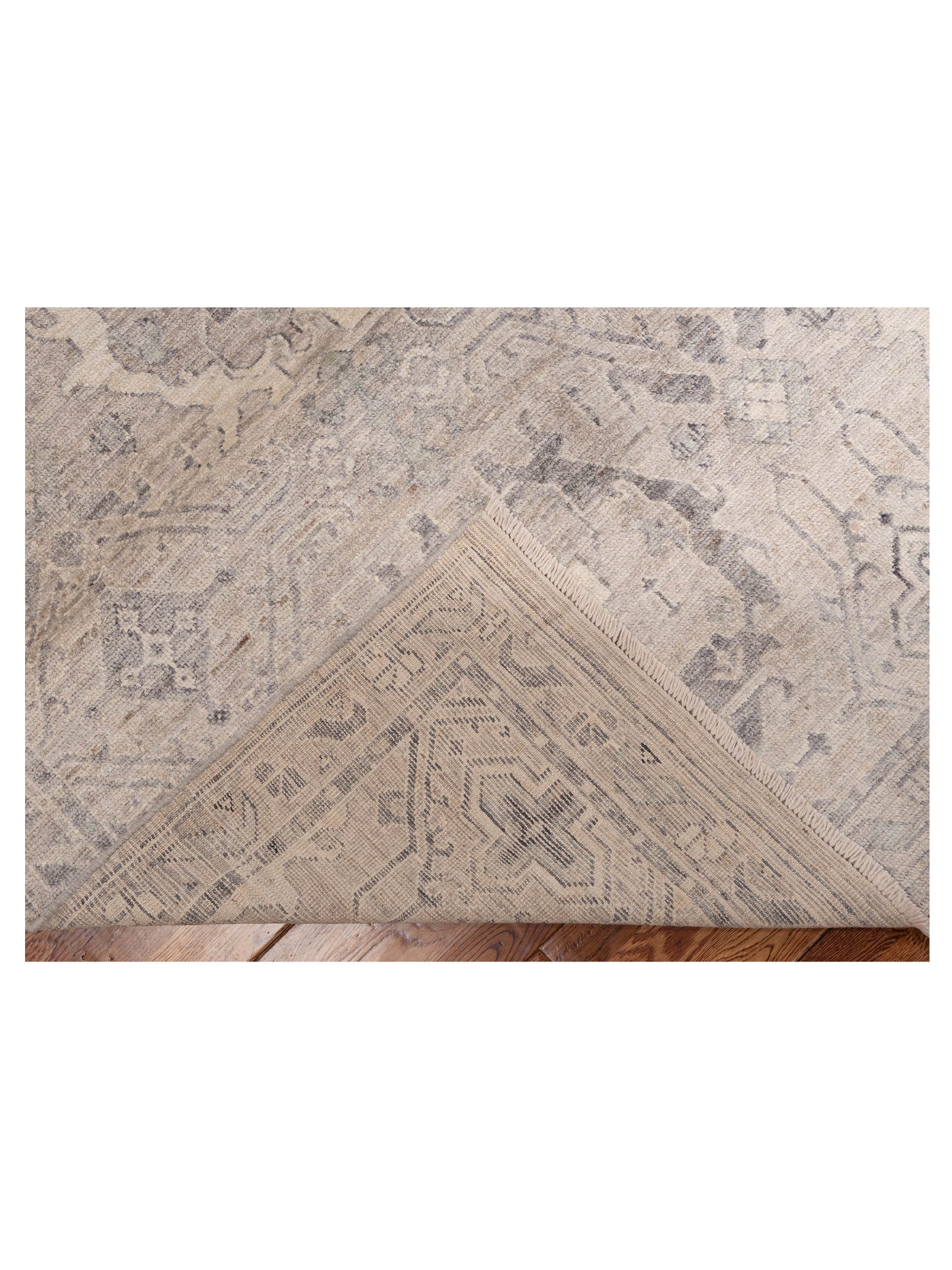 Angora Oushak 153744 Silver Gray 9x12.4 Hand Knotted Rug