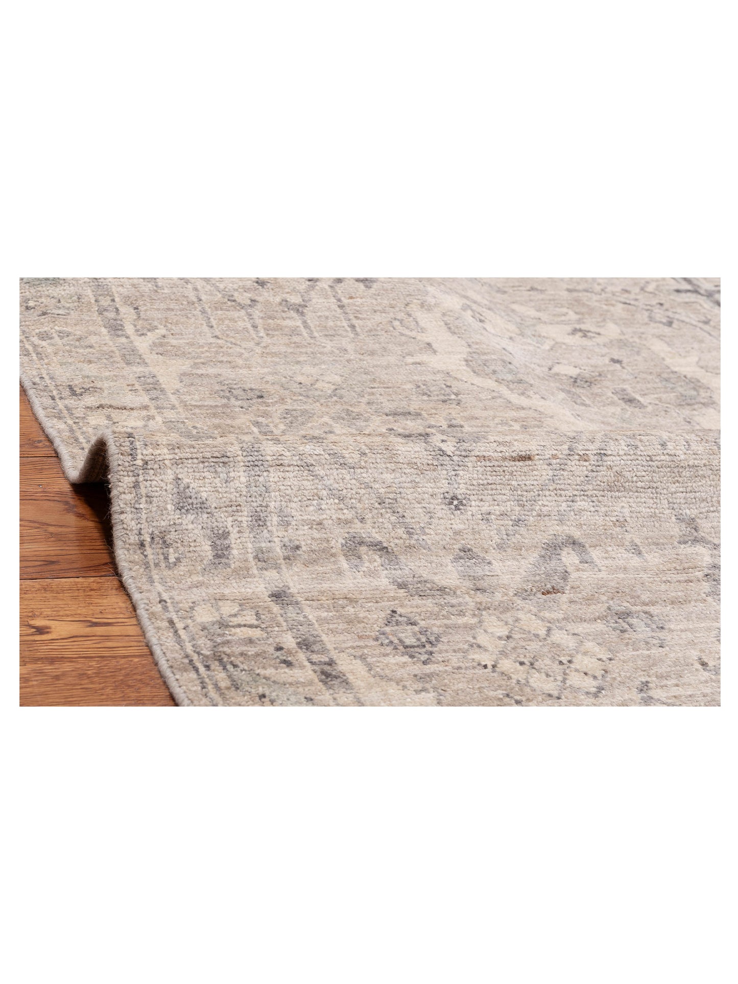 Angora Oushak 153744 Silver Gray 9x12.4 Hand Knotted Rug