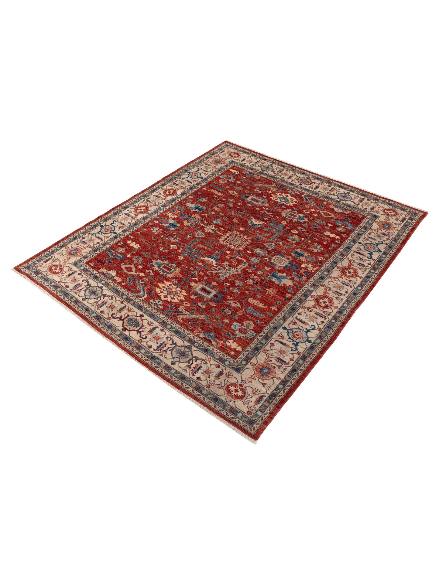 Sultan 153745 Red Ivory 8.2x9.7 Hand Knotted Rug
