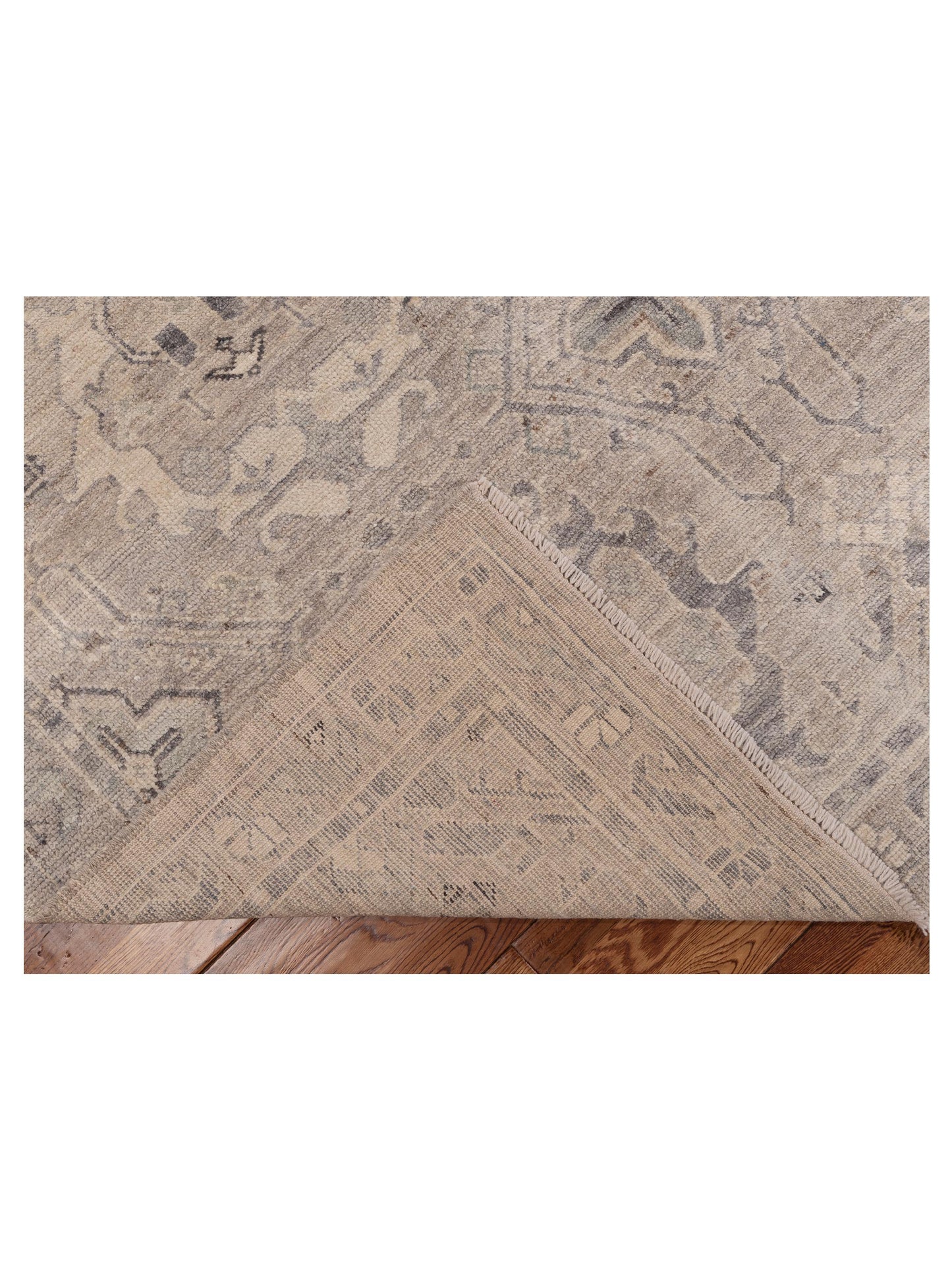 Angora Oushak 153759 Silver Gray 8.9x11.11 Hand Knotted Rug