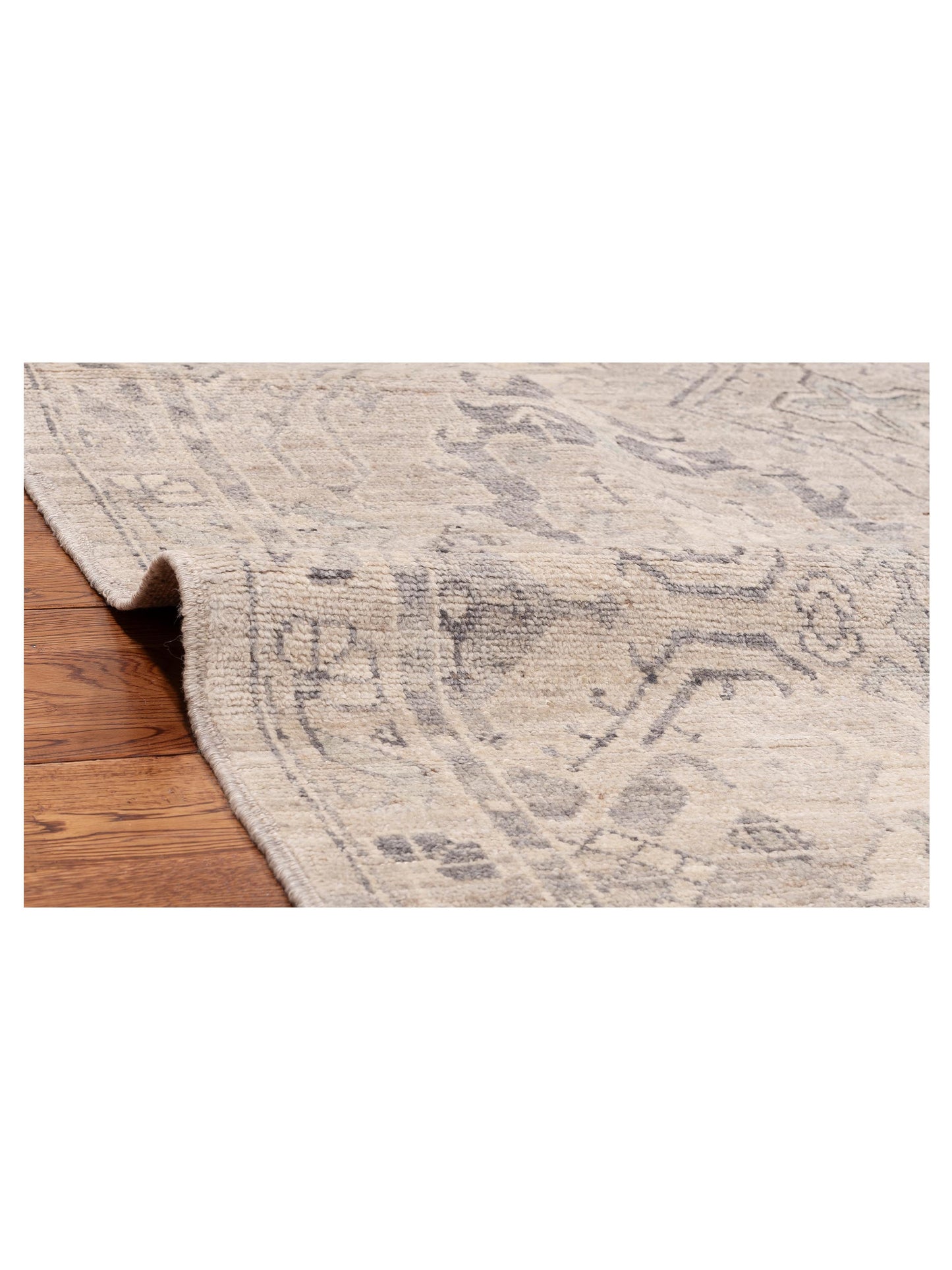Angora Oushak 153759 Silver Gray 8.9x11.11 Hand Knotted Rug