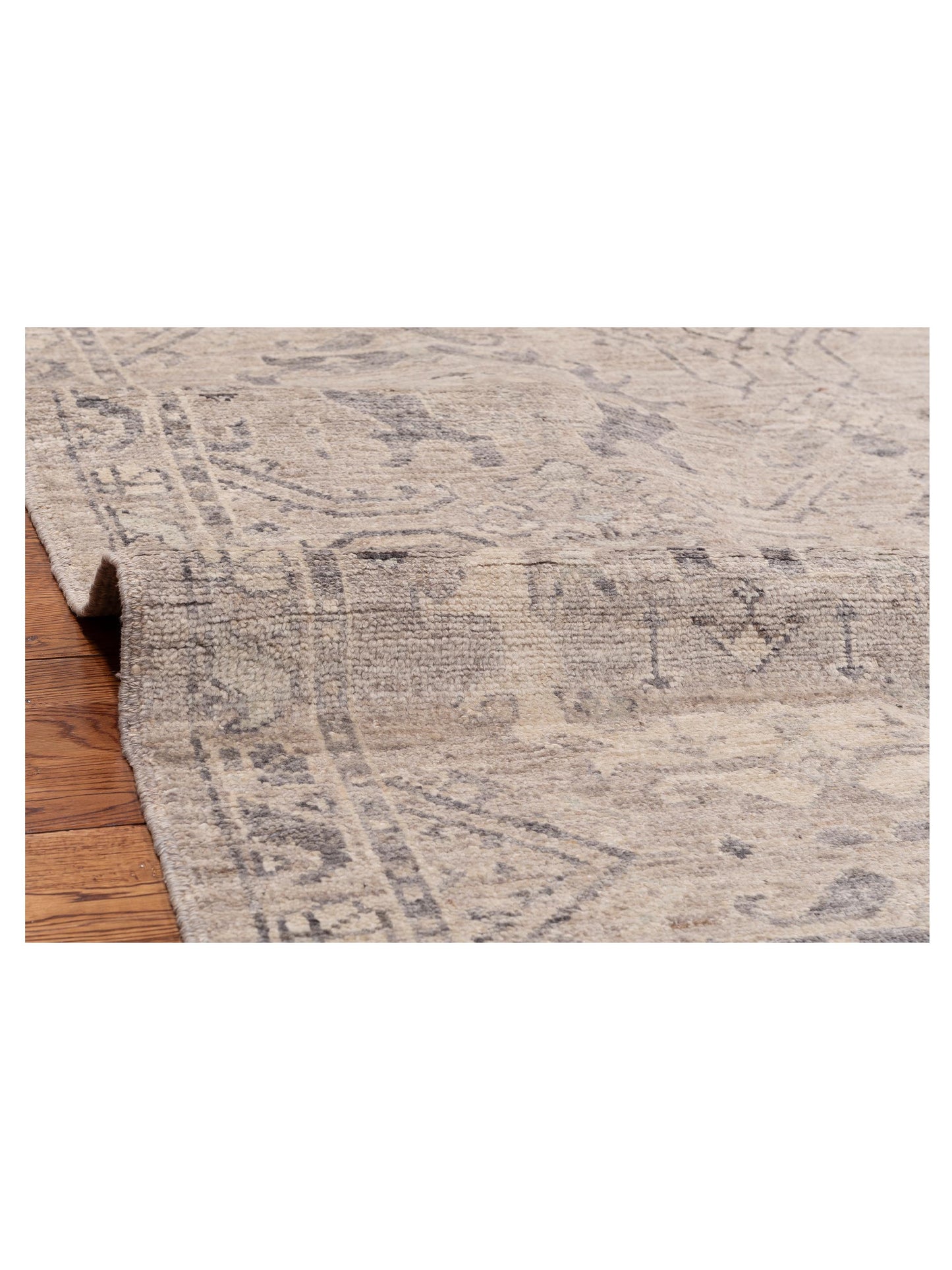 Angora Oushak 153760 Gray Gray 8.2x9.6 Hand Knotted Rug