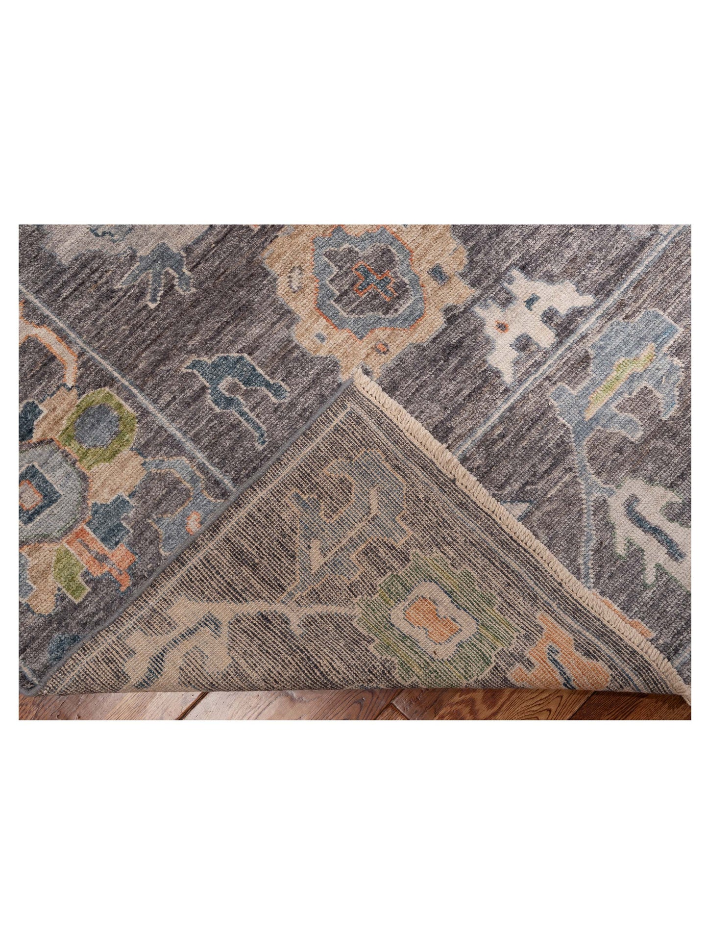 Angora Oushak 153763 Gray Gray 8.10x11.9 Hand Knotted Rug