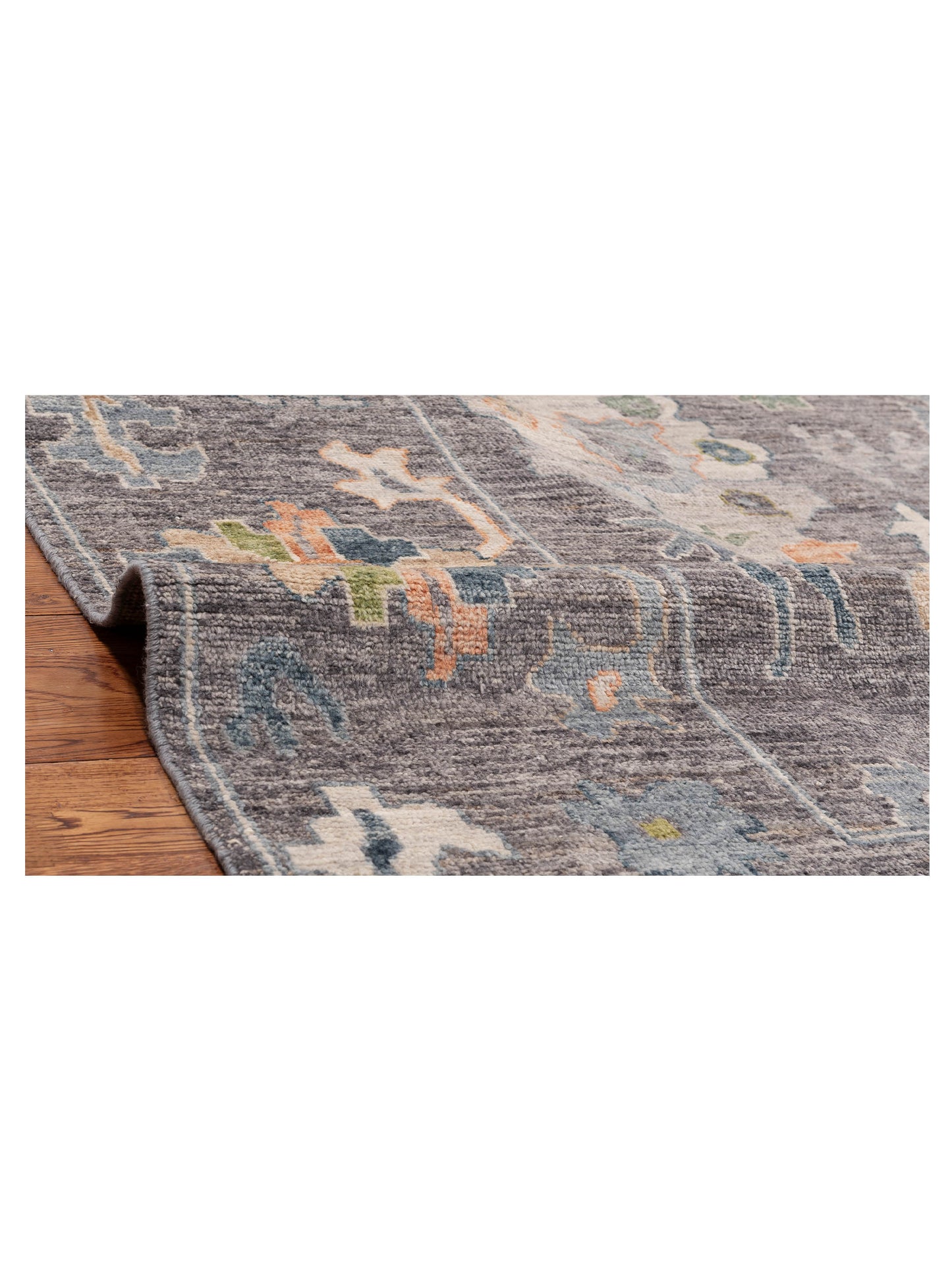 Angora Oushak 153763 Gray Gray 8.10x11.9 Hand Knotted Rug