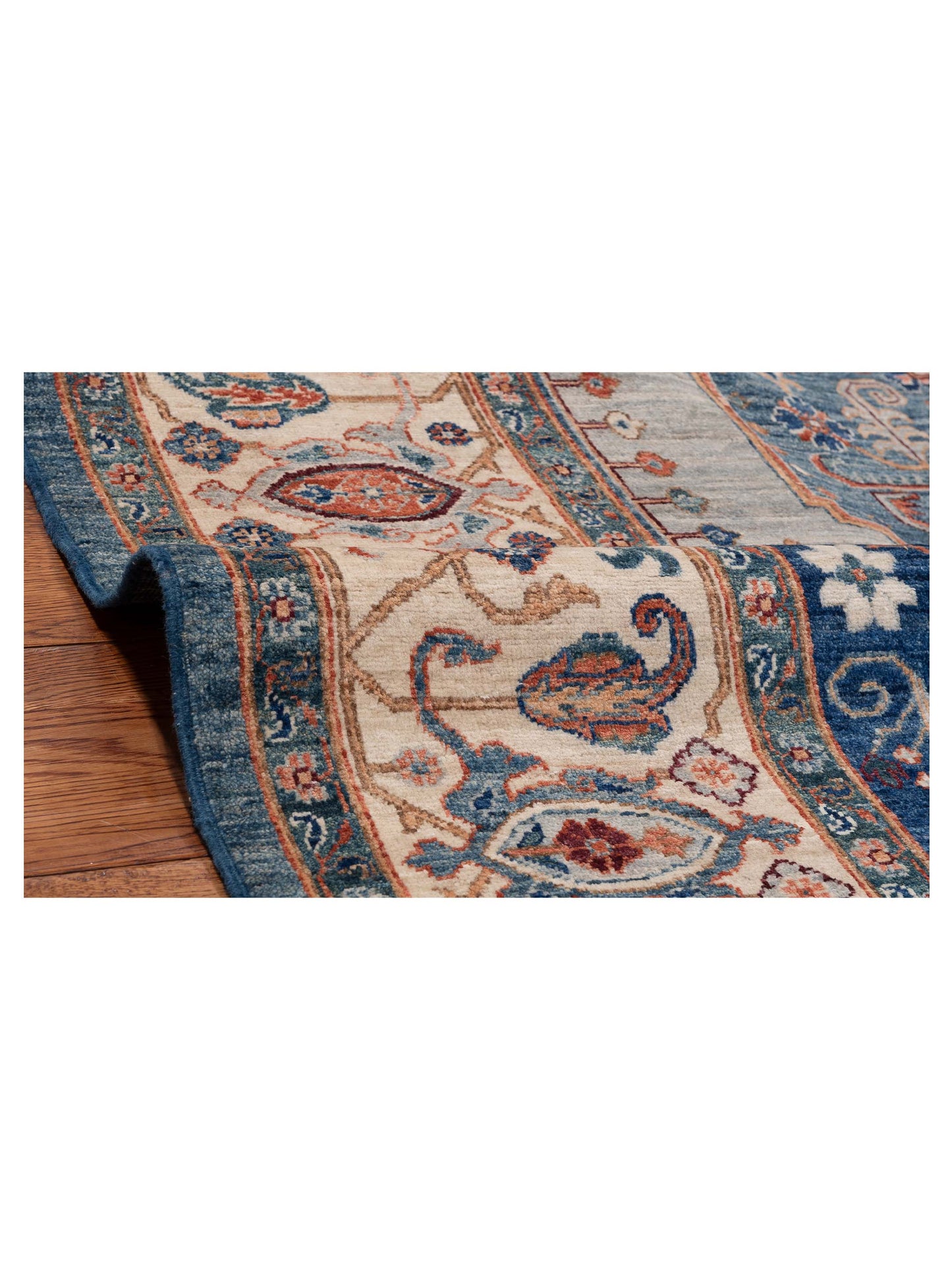Sultan 153767 Blue Ivory 8.2x9.8 Hand Knotted Rug